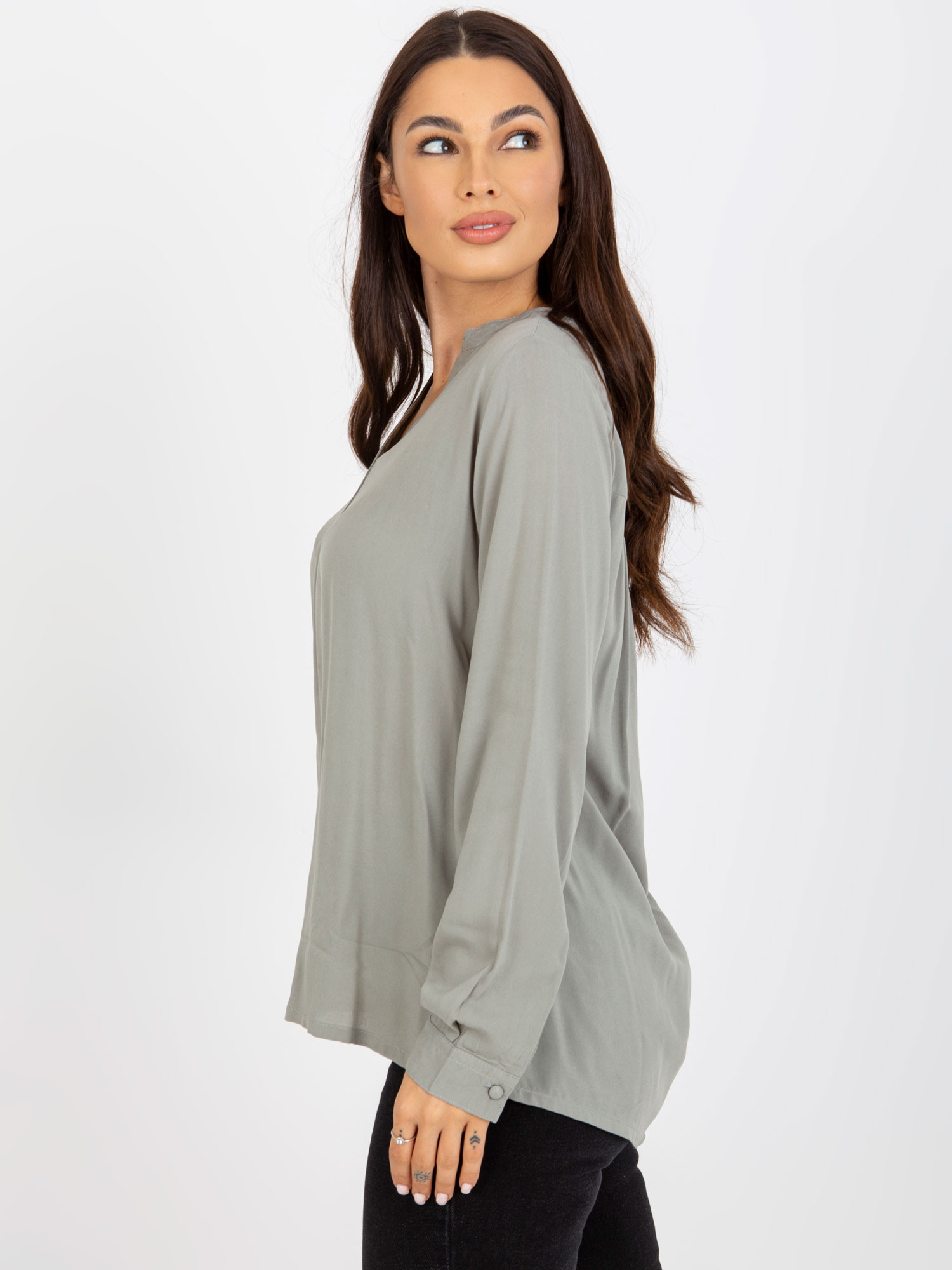 Blouse-D73761M11081A-khaki
