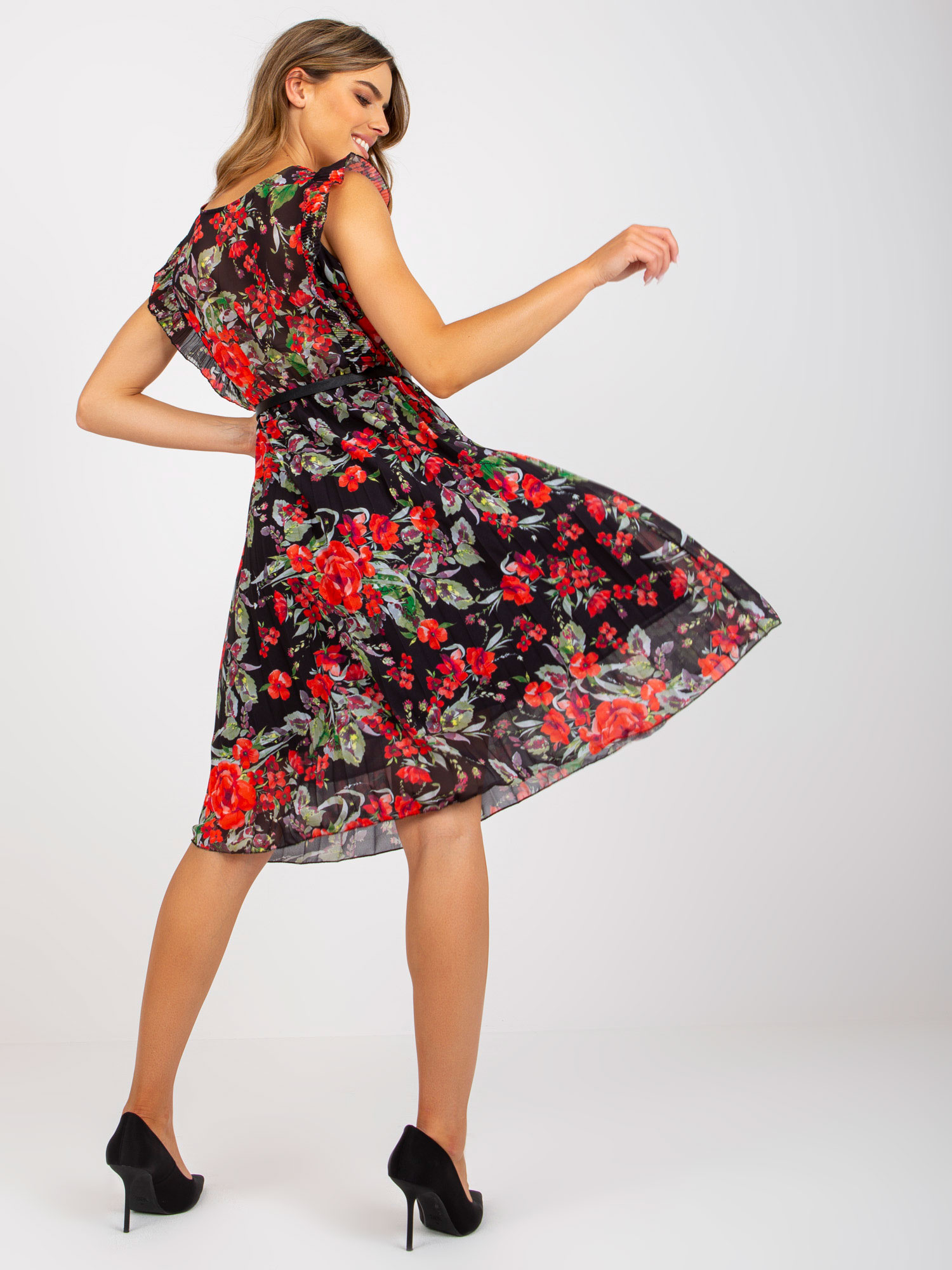 Dress-DHJ-SK-N13198-3.05P-black-red