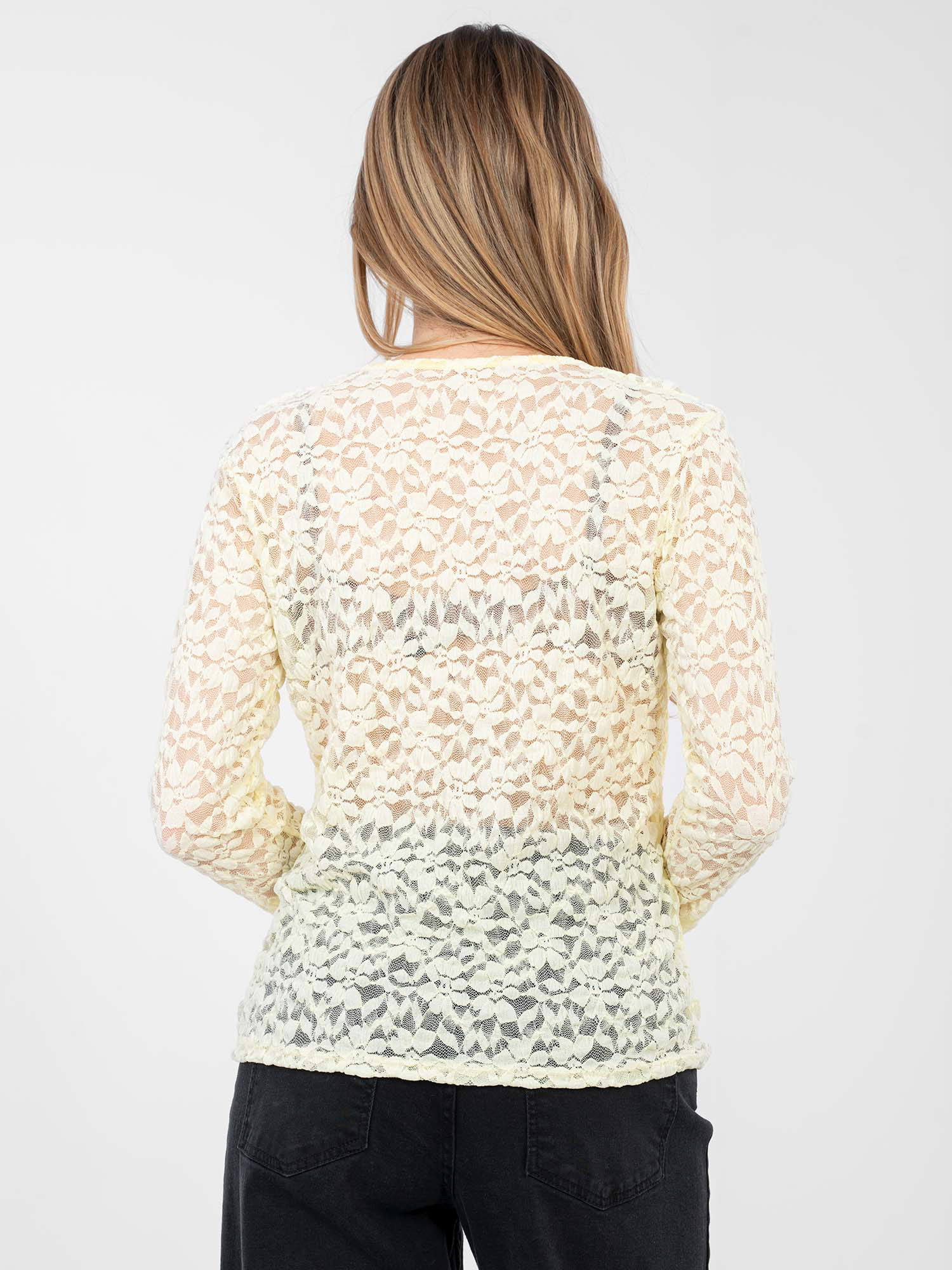 Krajková halenka světle žlutá