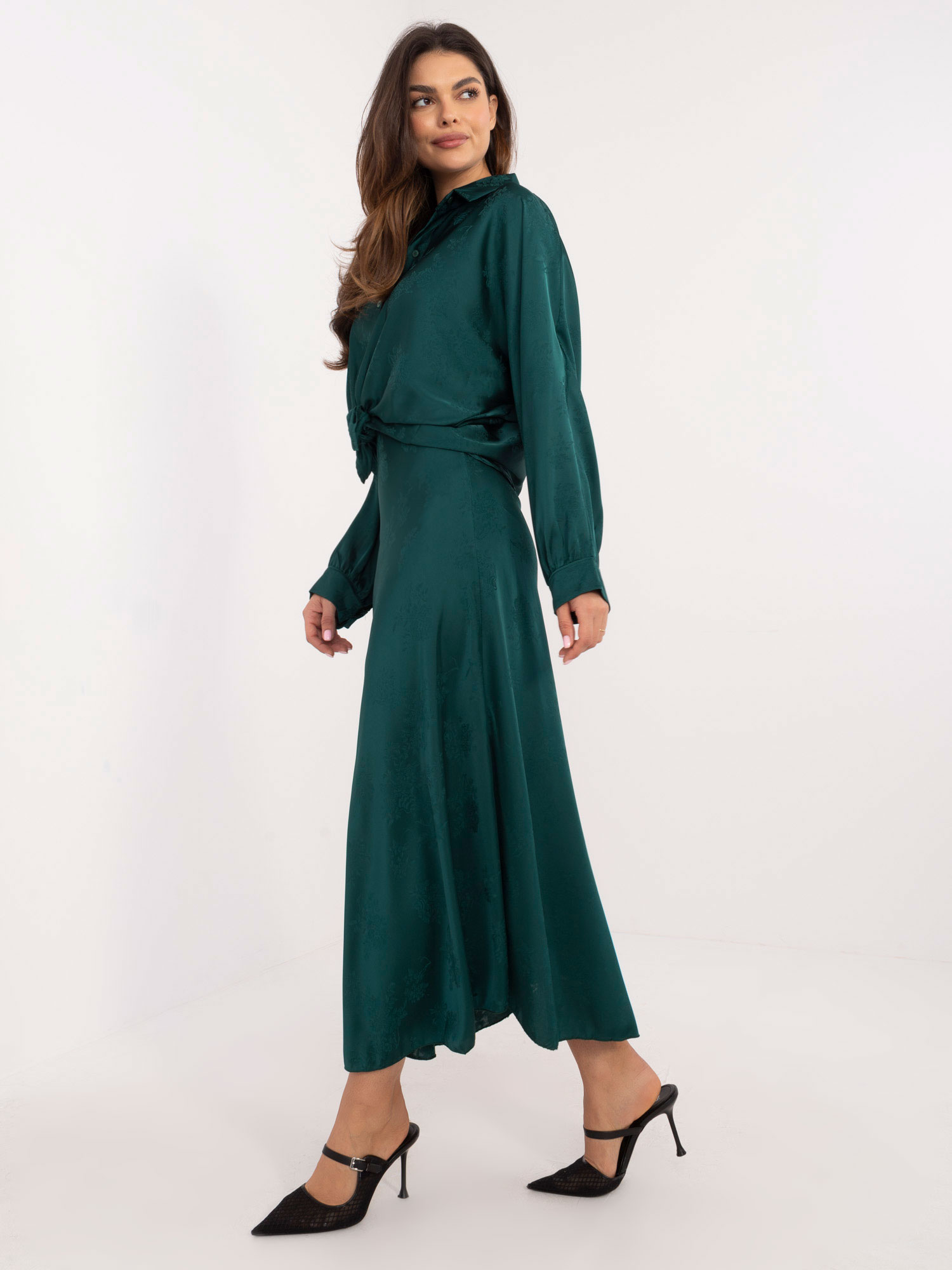 Skirt-DHJ-SD-19293.67-dark green