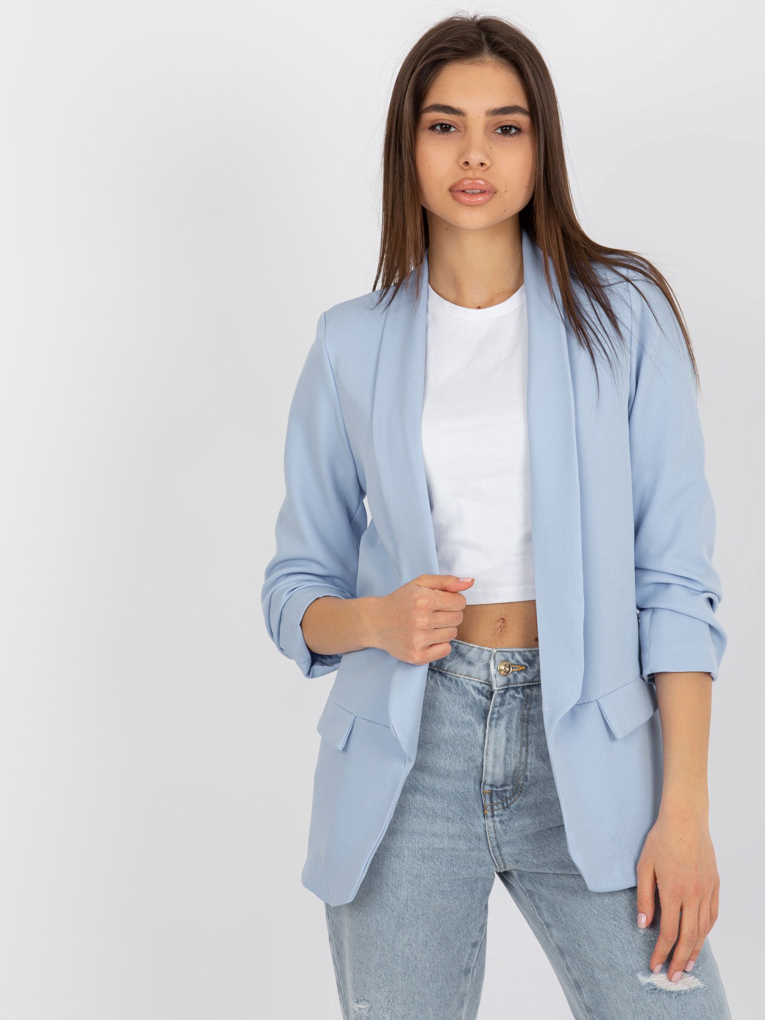 Blazer-DHJ-MA-7684.15P-Light Blue