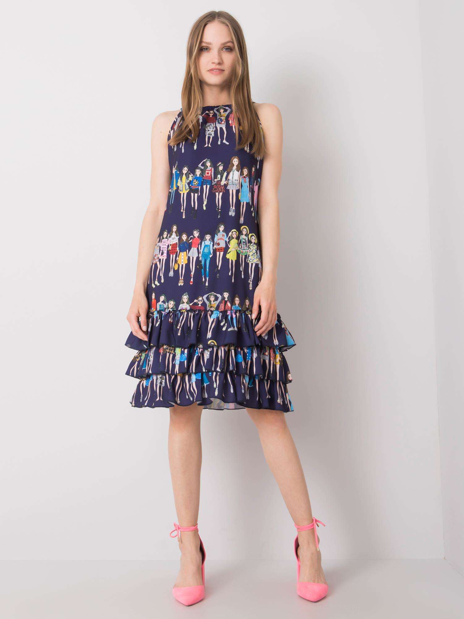Dress-CHA-SK-0834.90P-navy blue