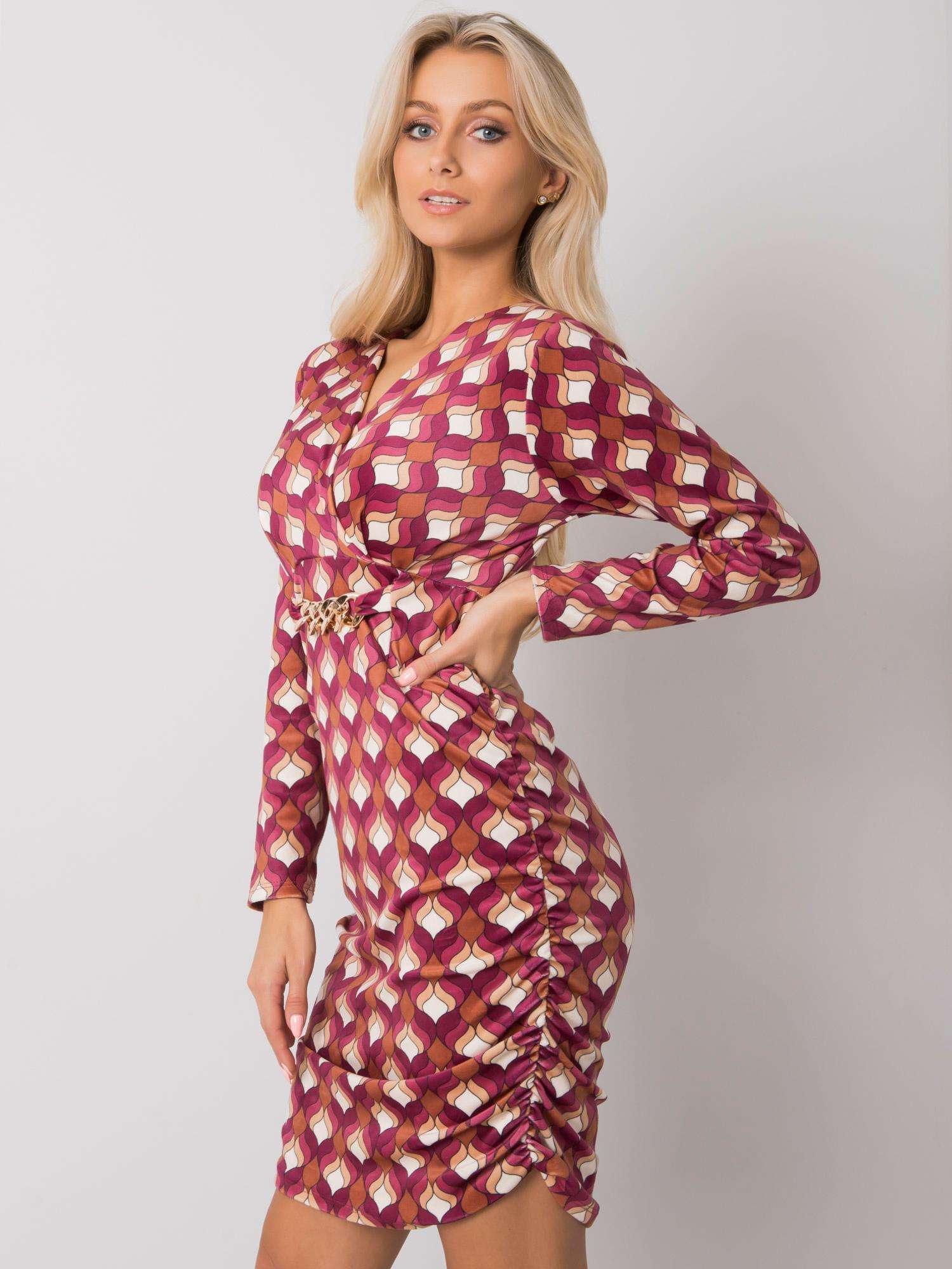 Dress-DHJ-SK-12695.26P-Dark Pink