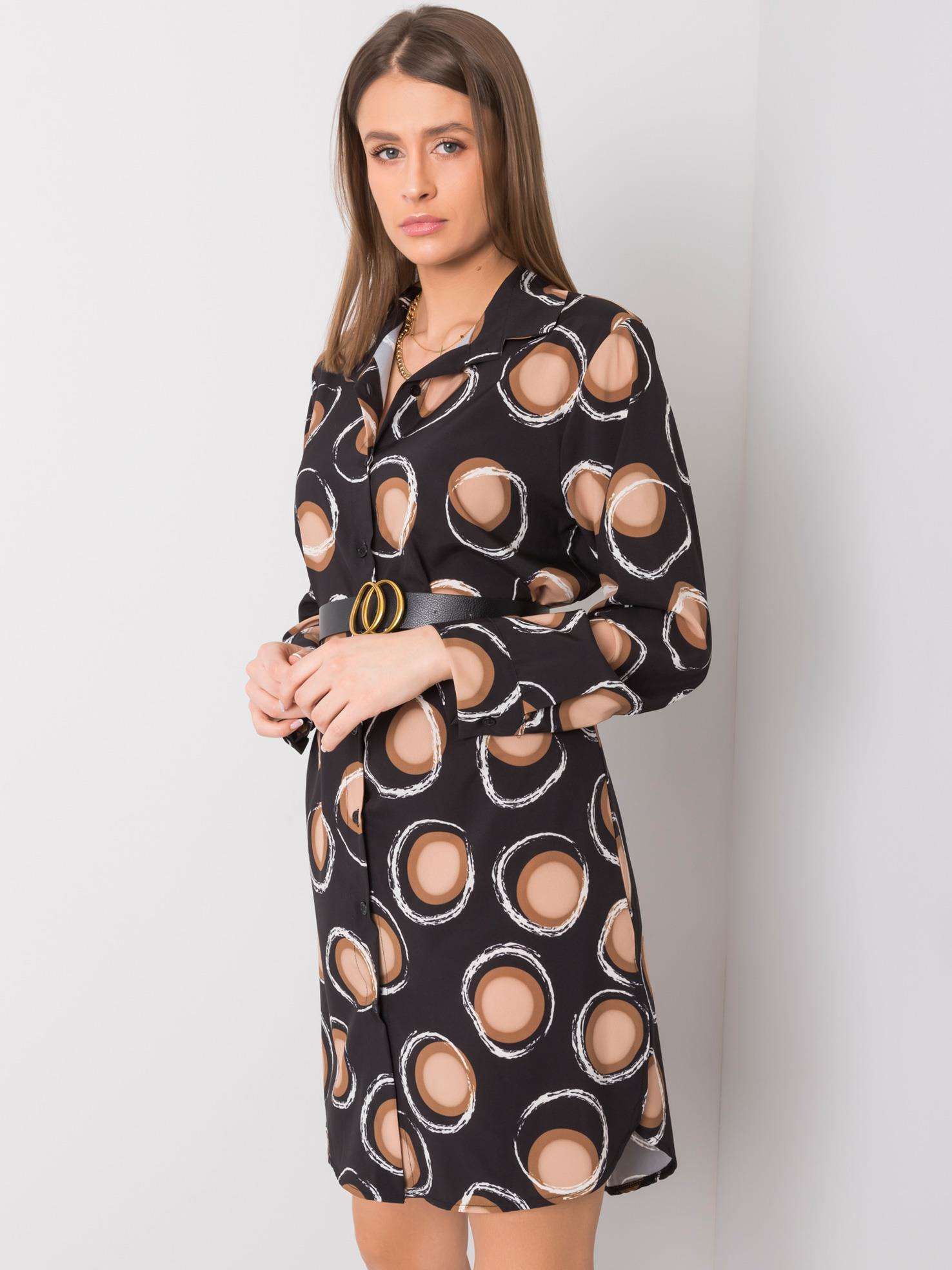 Dress-DHJ-SK-12765.11-black-beige