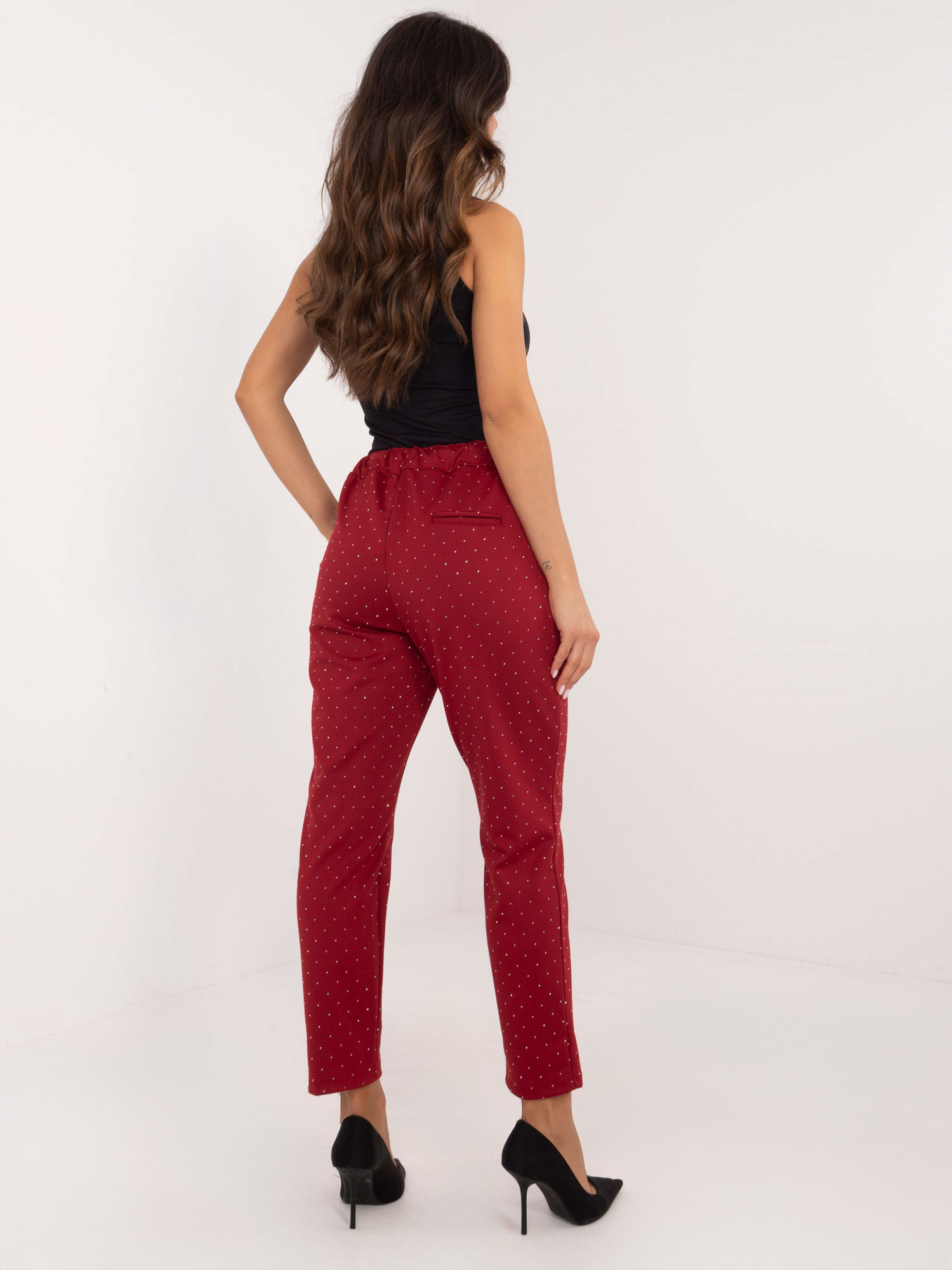 Trousers-DHJ-SP-A7690.01P-burgundy