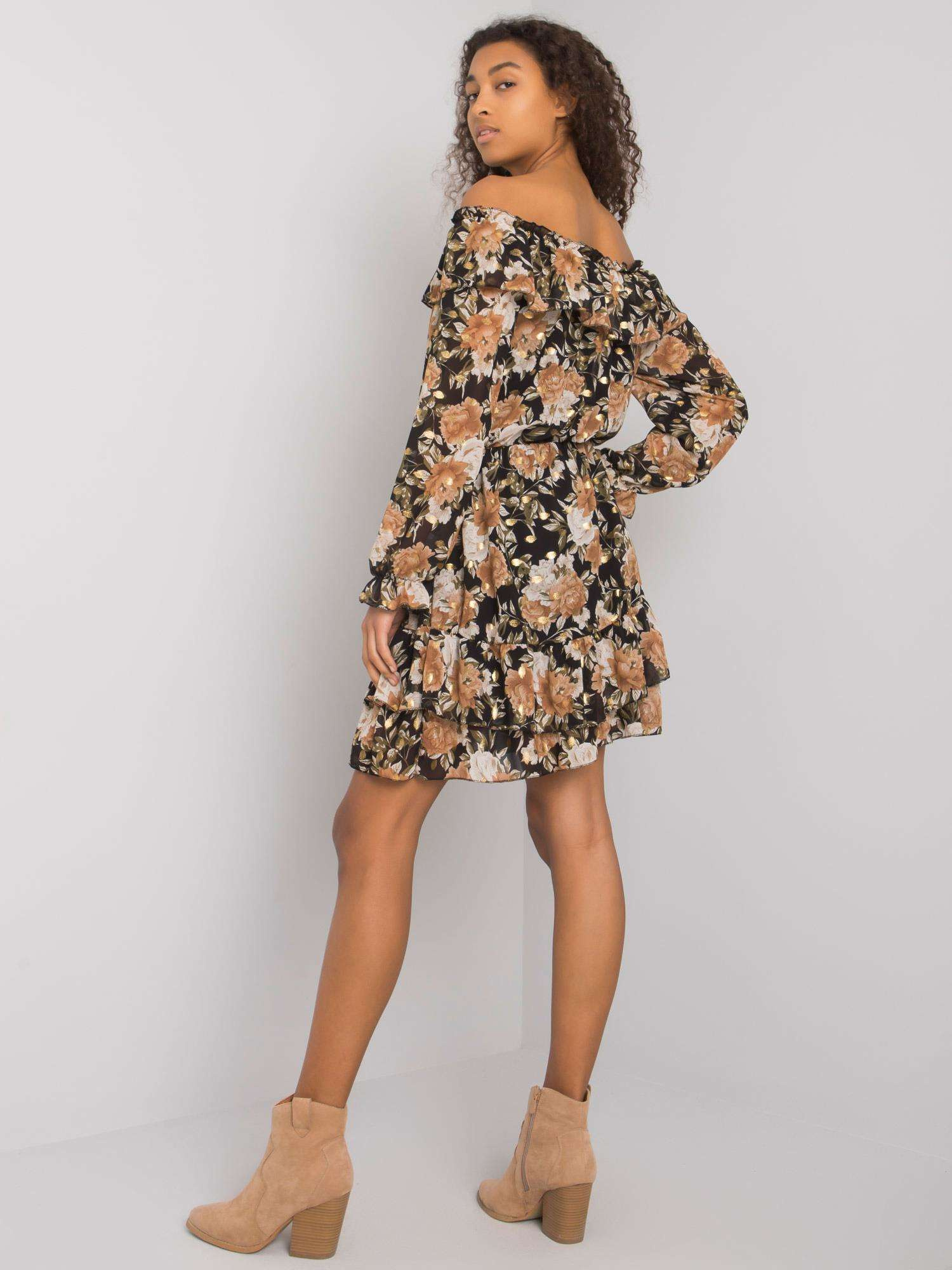 Dress-DHJ-SK-15015-2.73P-black-beige