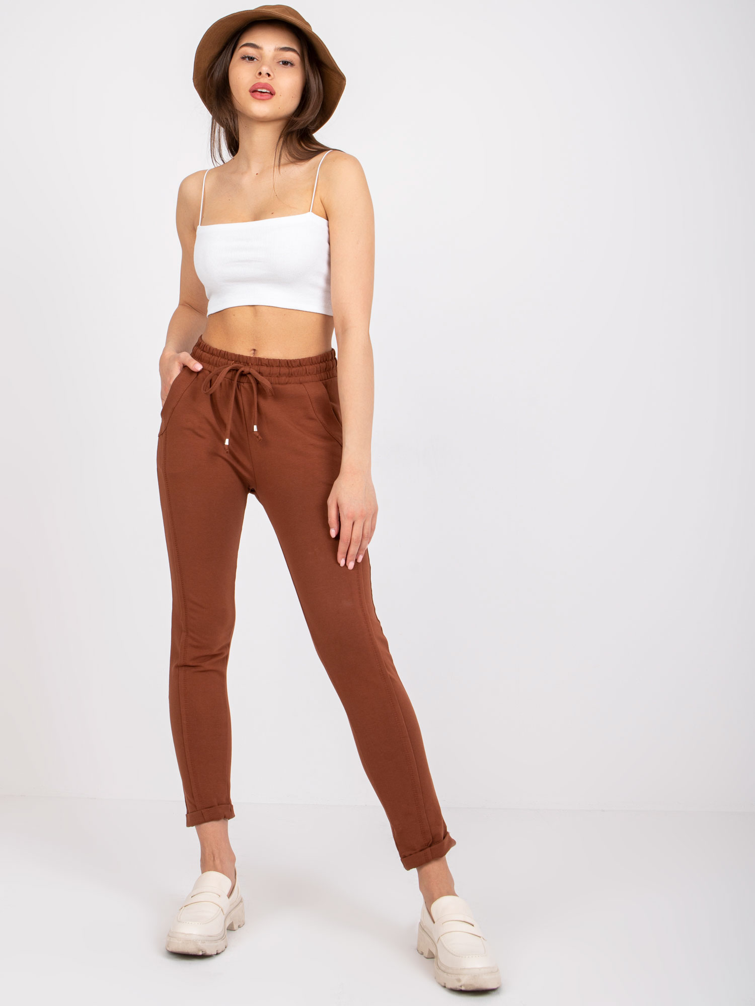 Sweatpants-RV-DR-3589.07X-dark brown