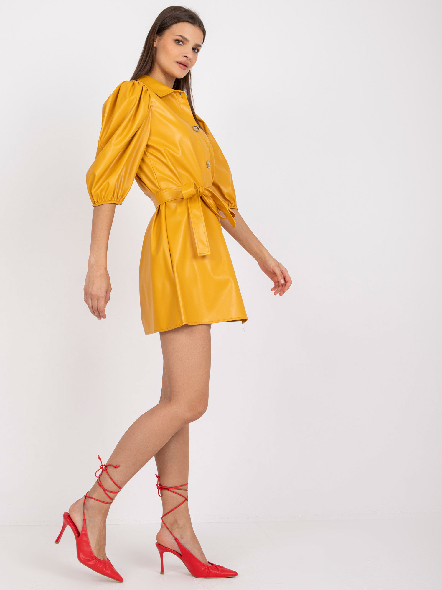 Dress-LK-SK-508478.64P-dark yellow