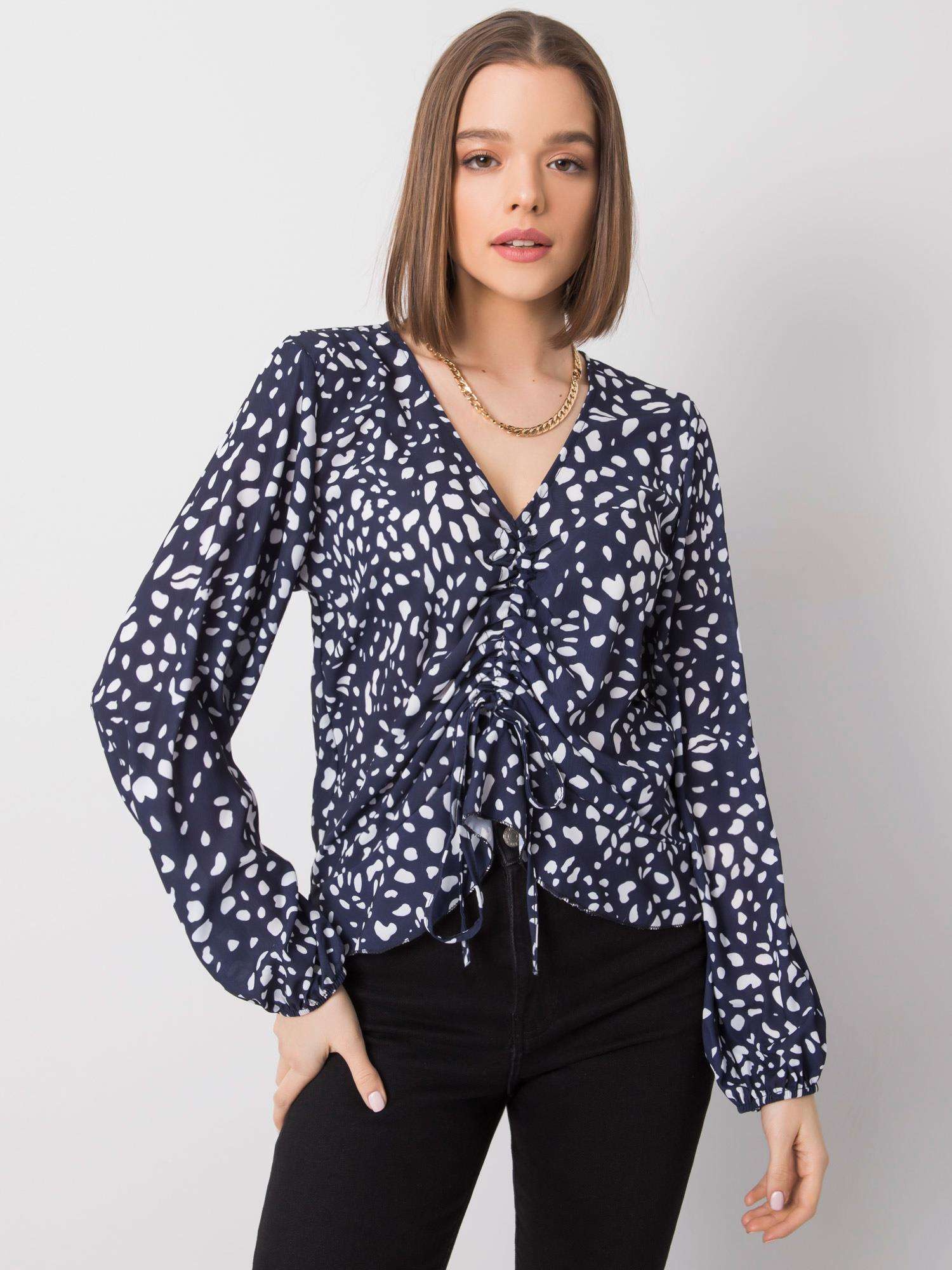 Blouse-DHJ-BZ-12283-1.93P-navy blue
