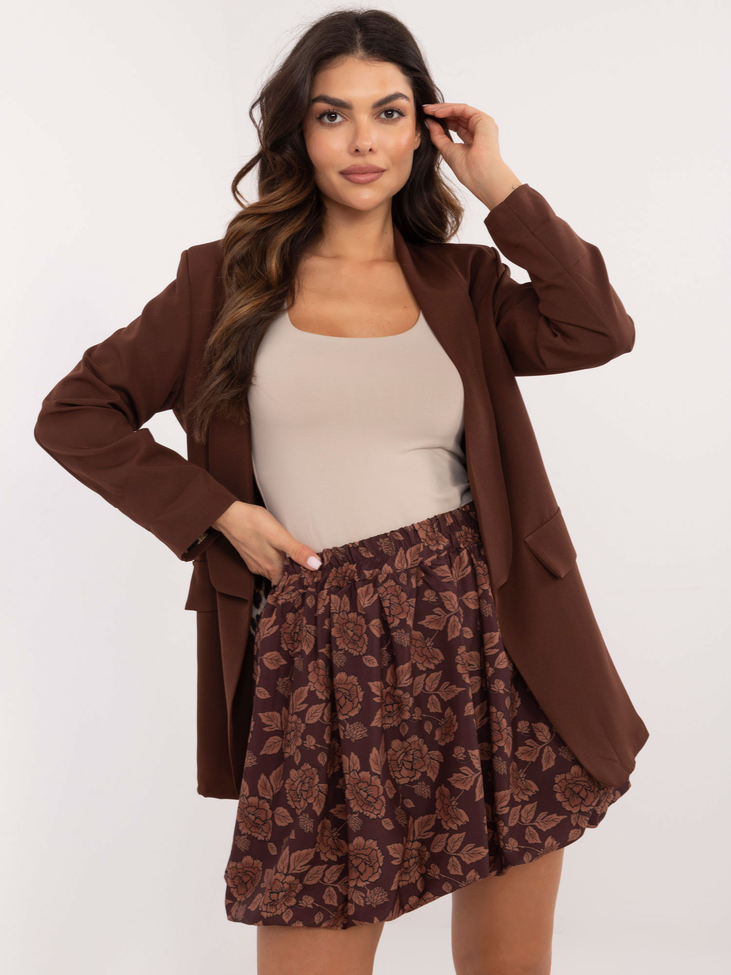 Skirt-DHJ-SD-19865-7.69P-Brown