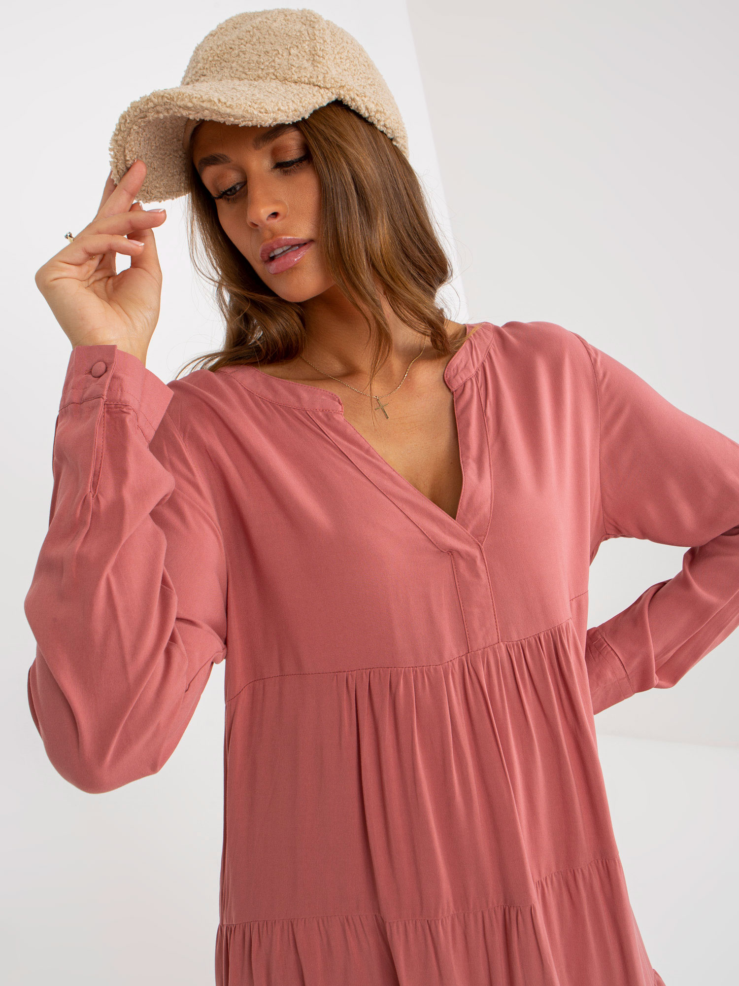 Dress-D73761M30361A-dark pink