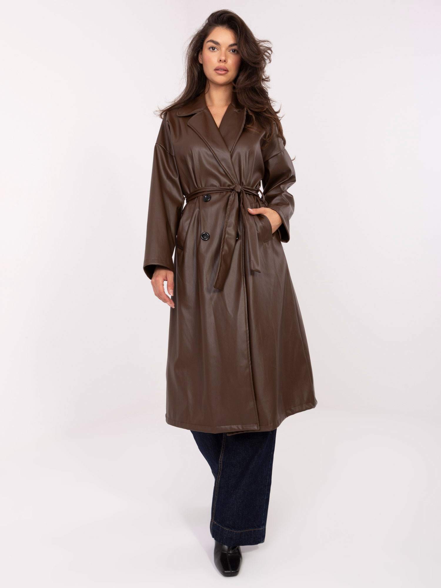 Coat IT-EN-A8393.81-dark brown