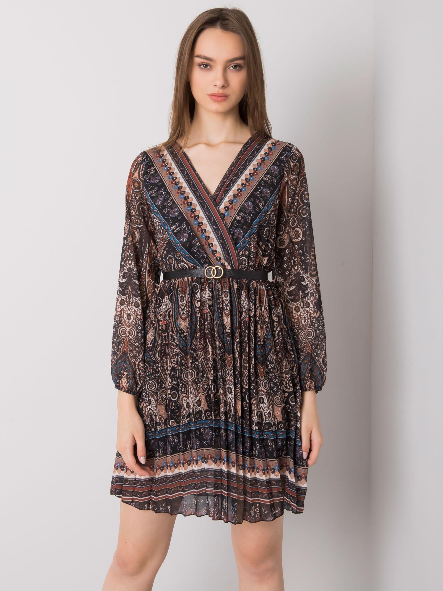 Dress-DHJ-SK-10201.93P-black-beige