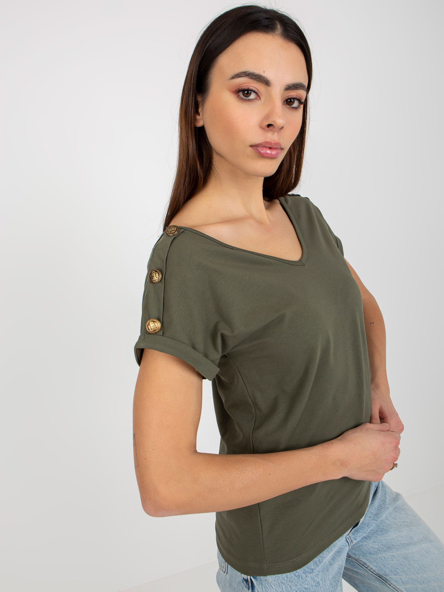 Blouse-TW-BZ-BL-1006.56-dark khaki