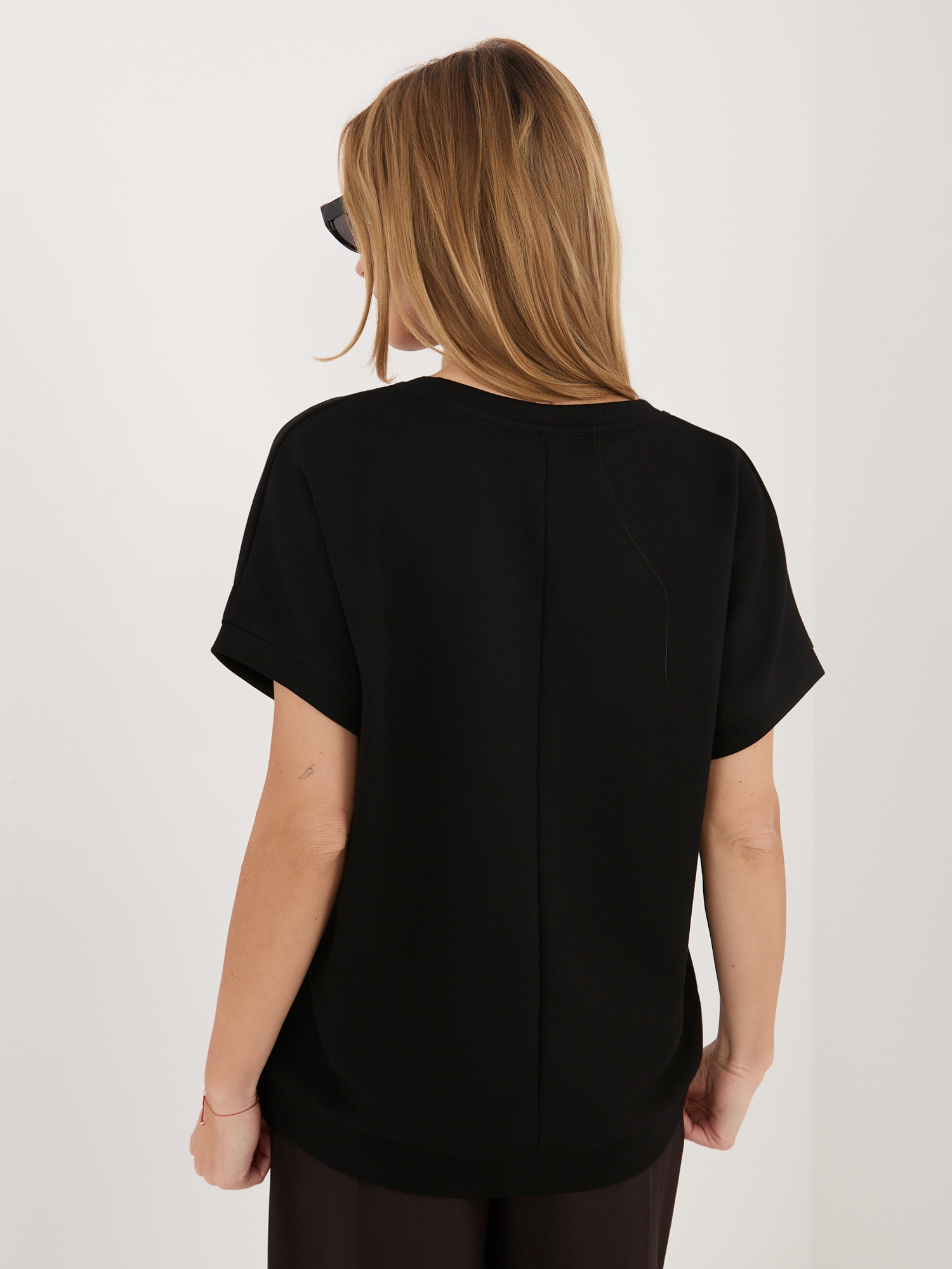 Блуза RUE PARIS черна