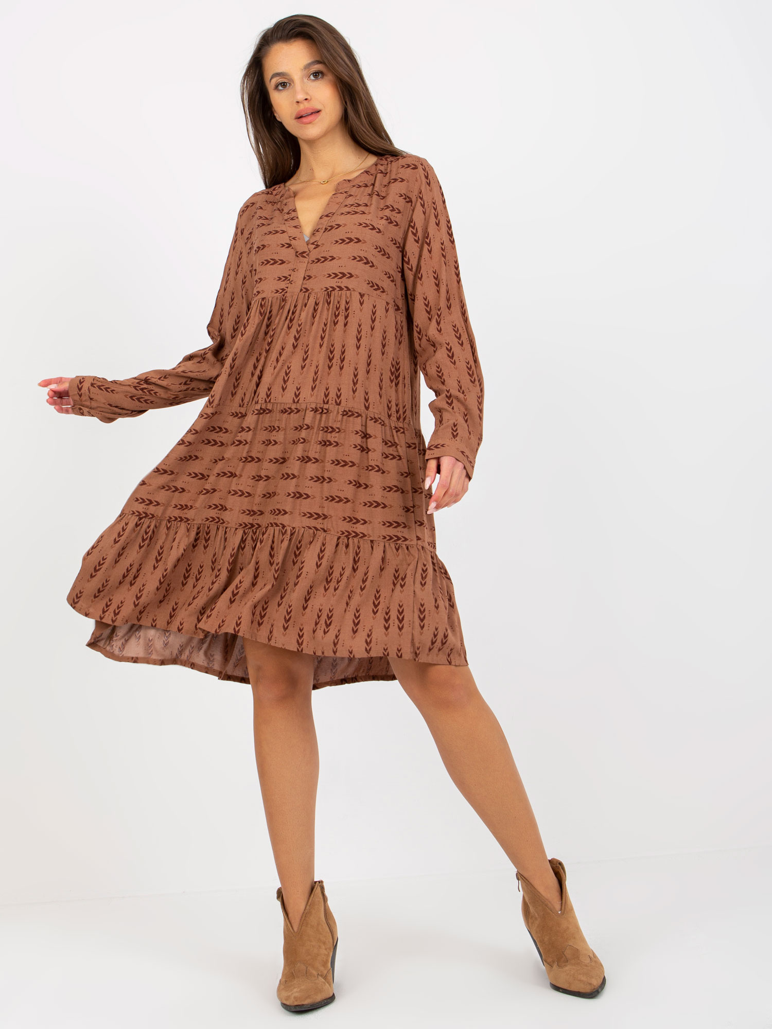 Dress-D73771M30361A4-brown
