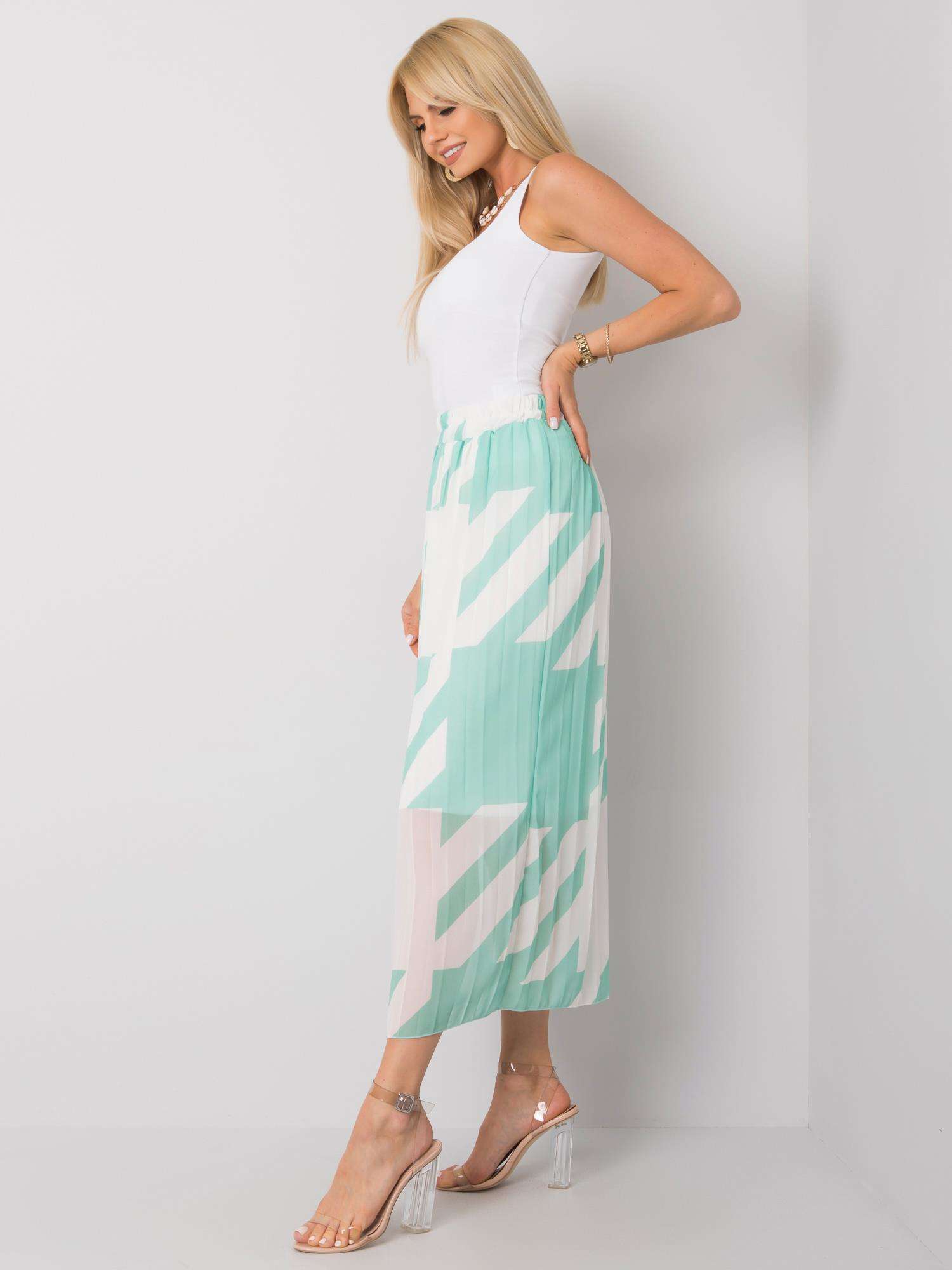 Skirt-DHJ-SD-13325.73P-White-Green