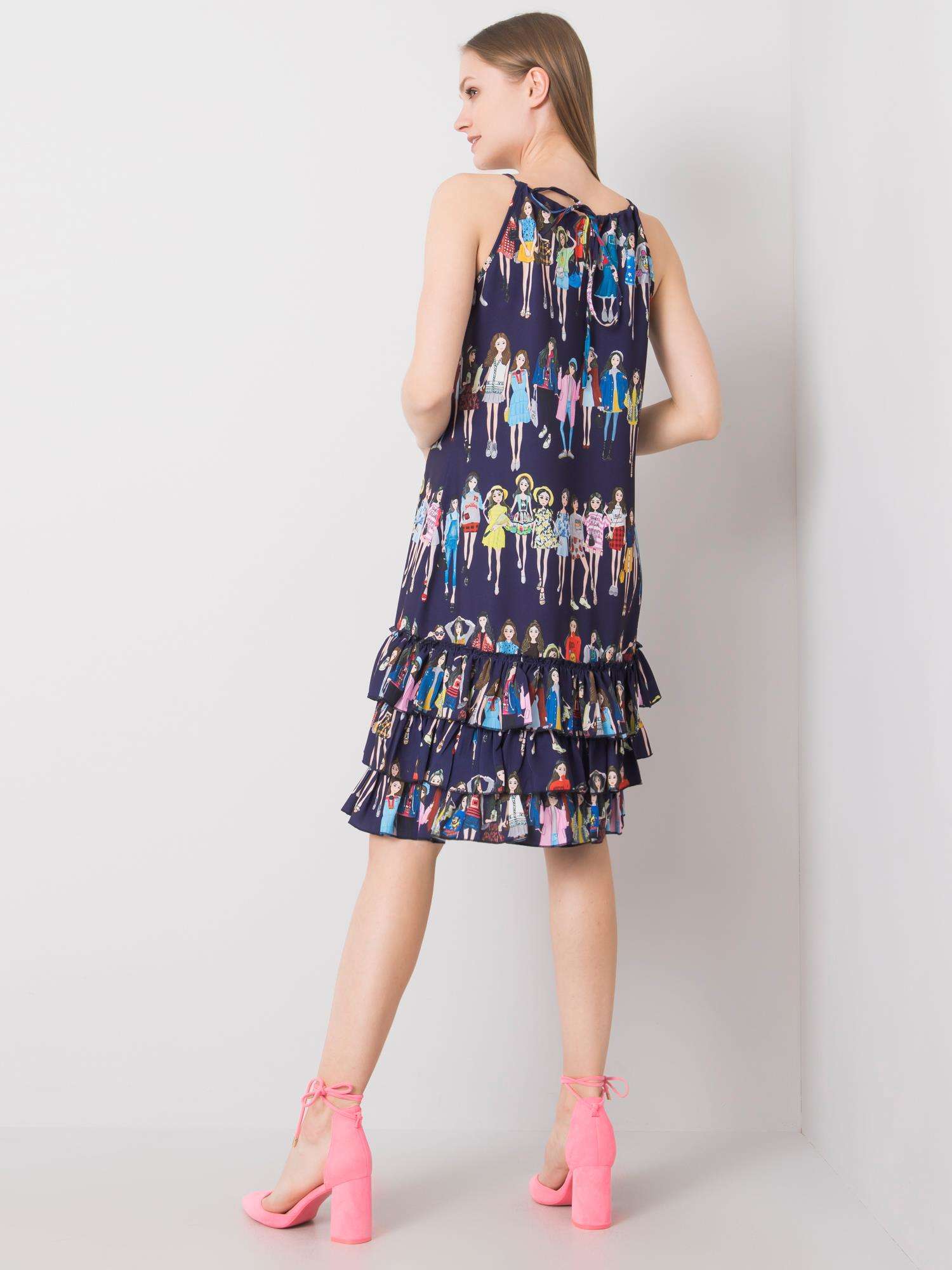 Dress-CHA-SK-0834.90P-navy blue