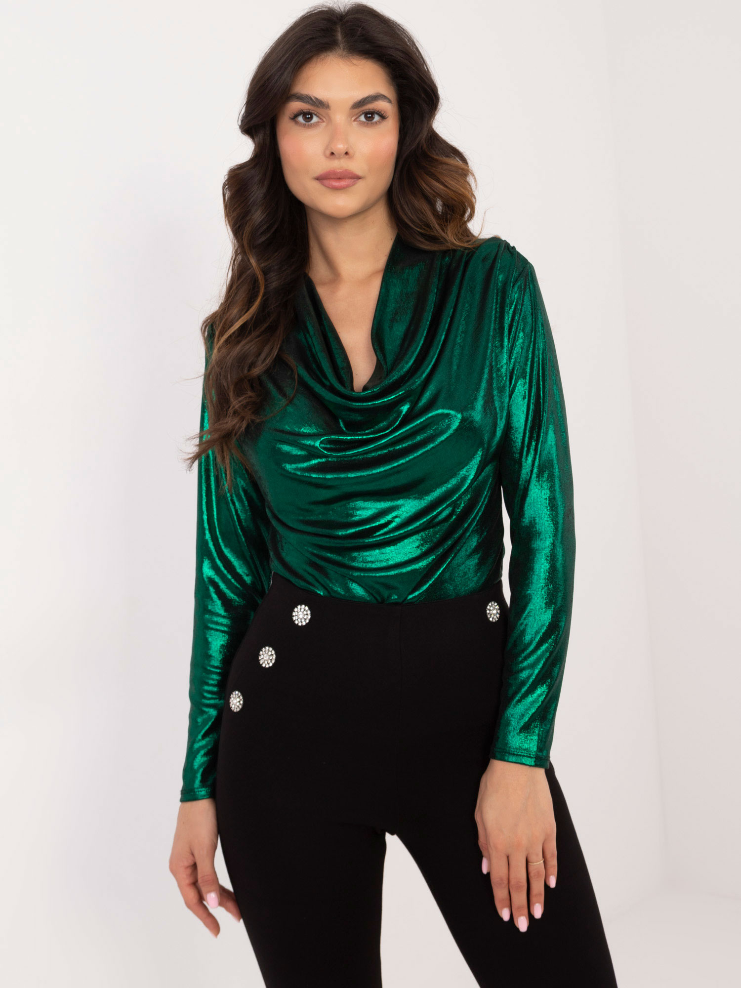 Blouse-DHJ-BZ-15268.30-dark green