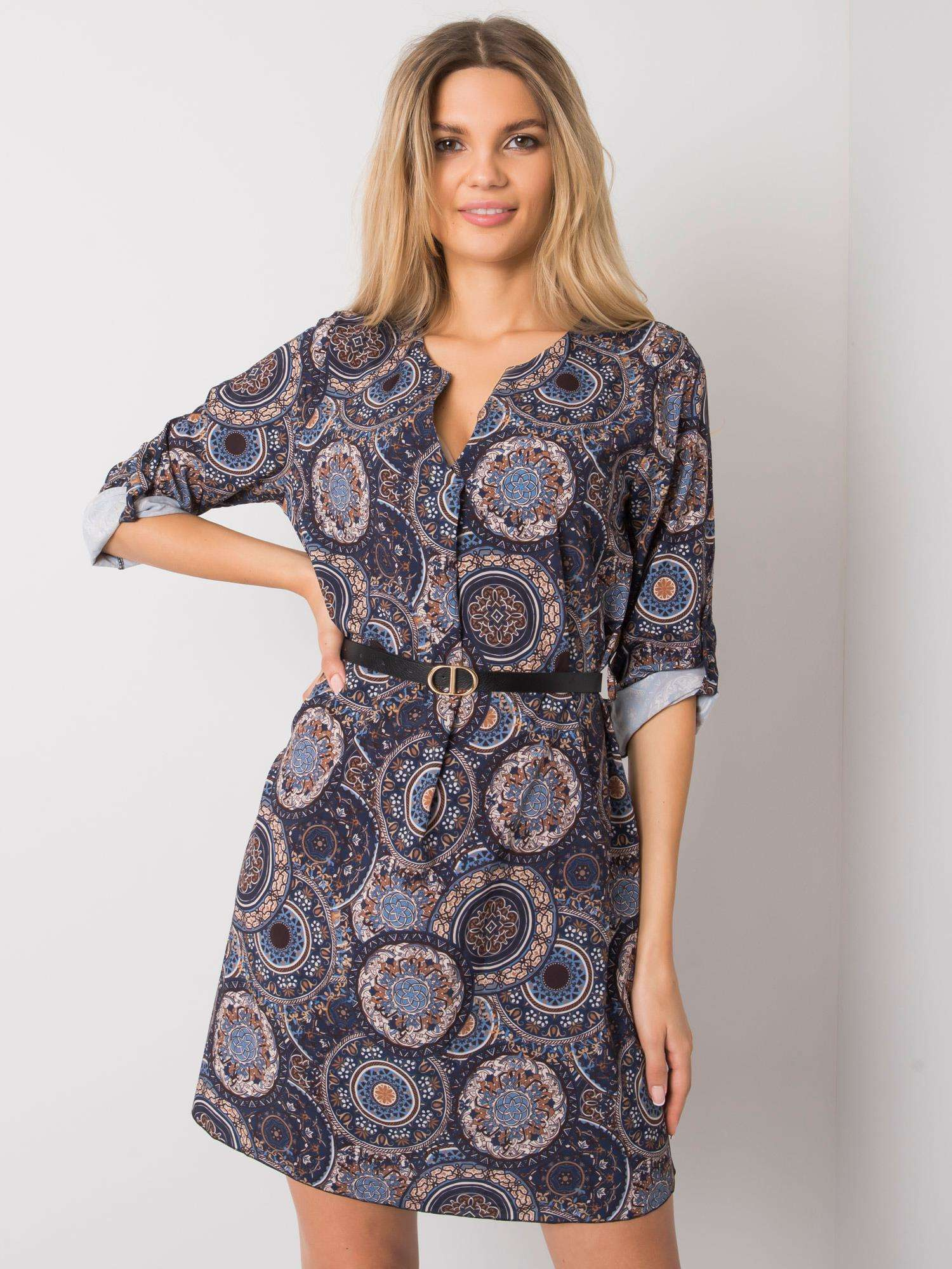 Dress-DHJ-SK-12336B.74P-navy blue