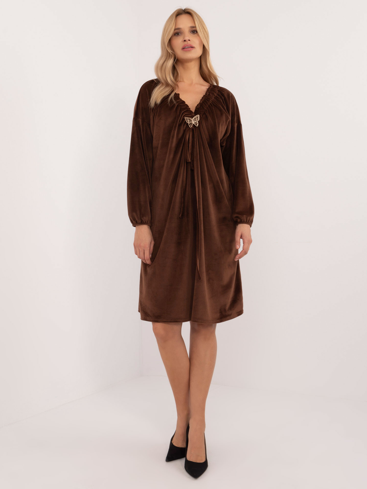 Dress-DHJ-SK-19890.86P-brown