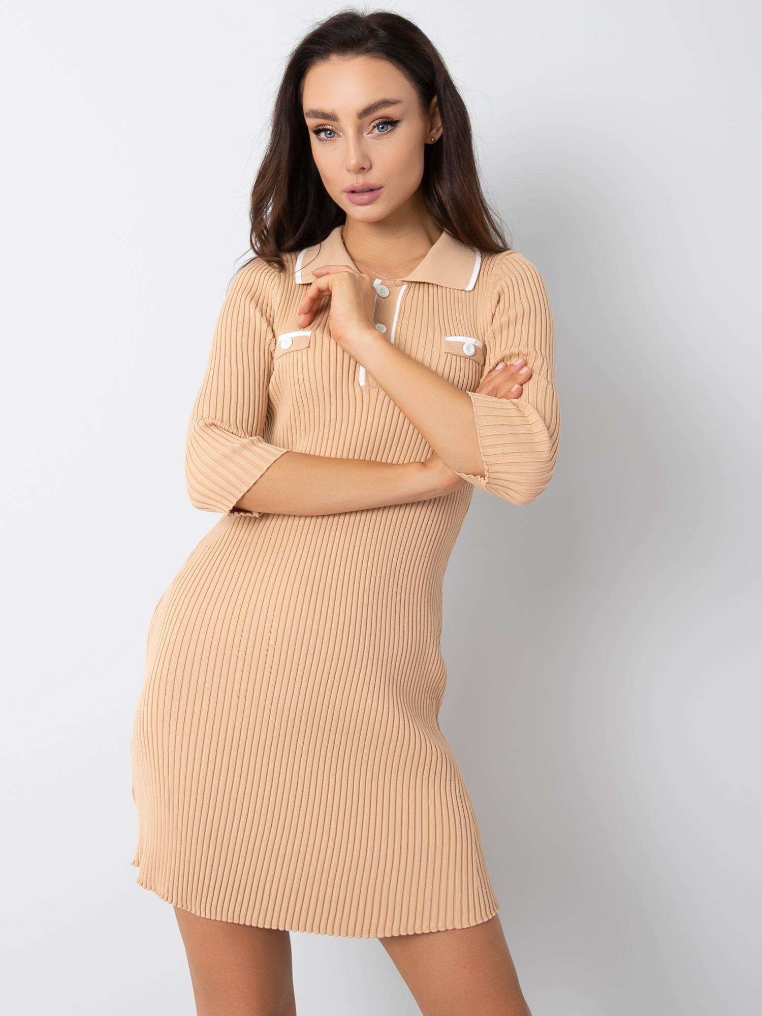 Dress-269-SK-5602.71P-camel