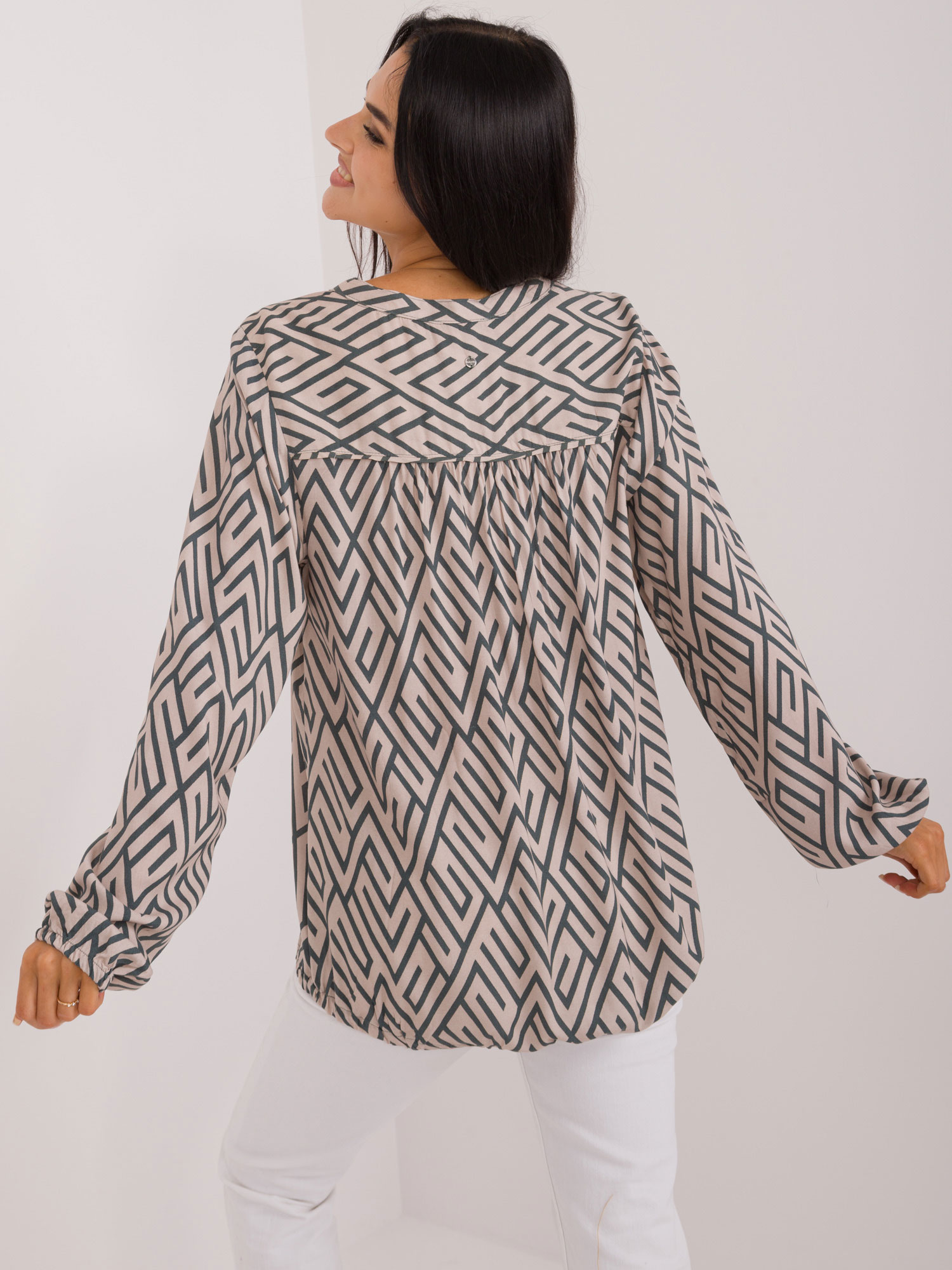 Blouse-D73771M11186B-beige