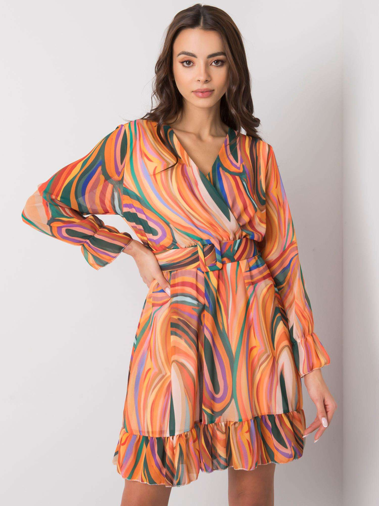 Dress-DHJ-SK-12220-4.21-Orange