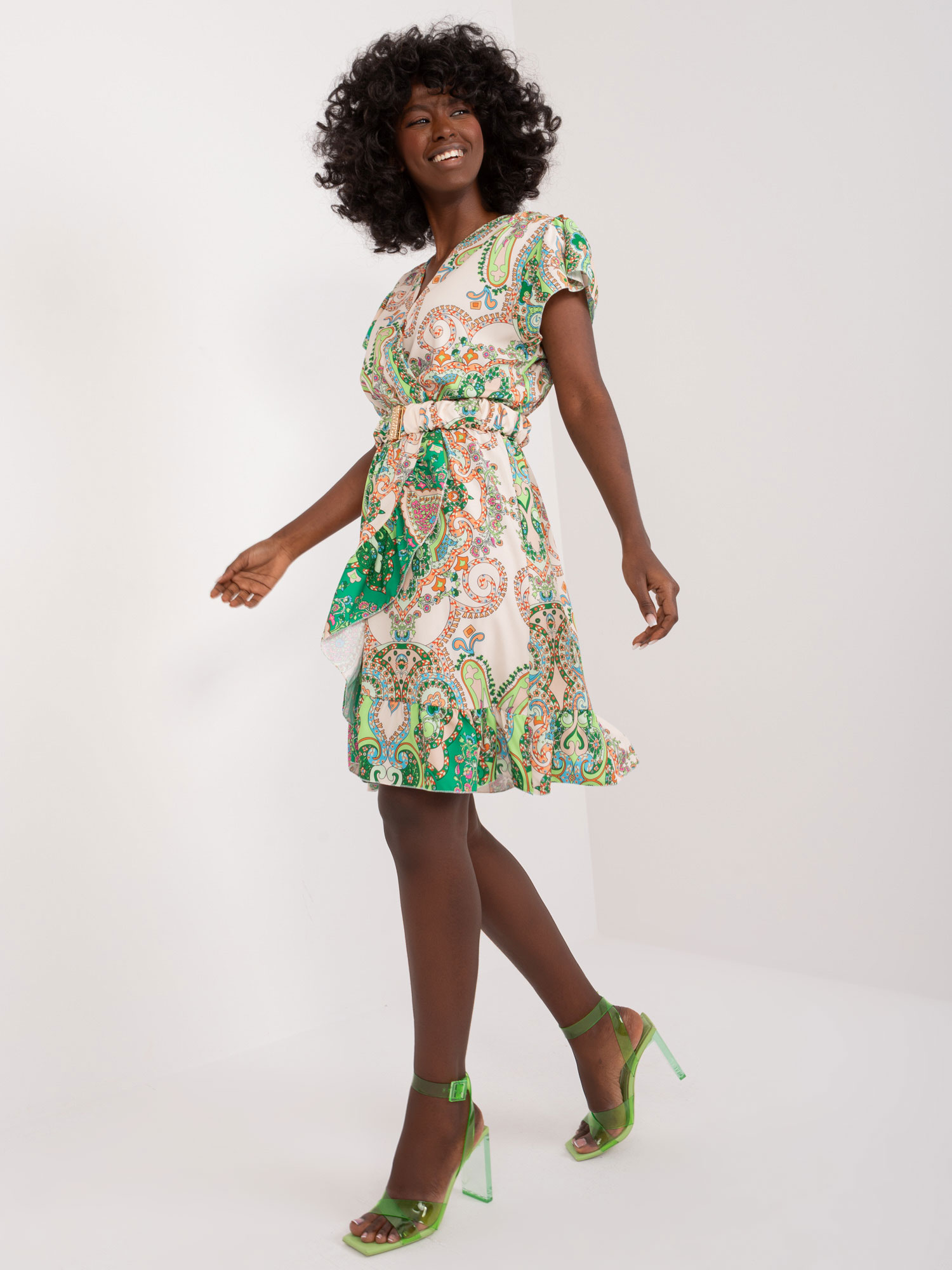 Dress-DHJ-SK-17259.57-Green