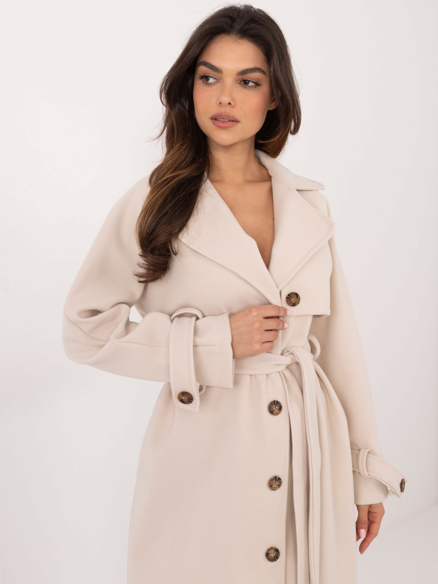 Coat TW-PL-BI-2209.71P-light beige