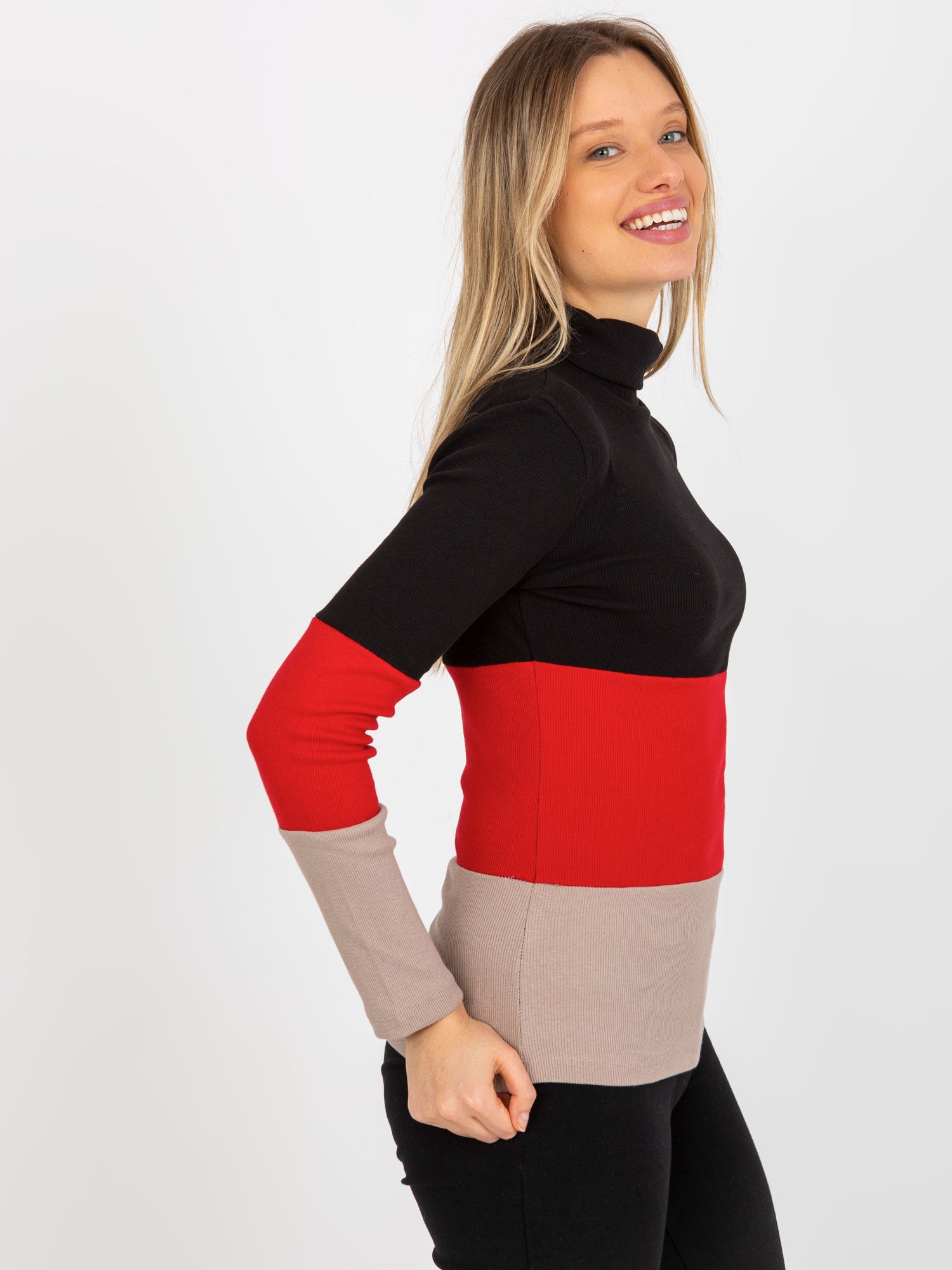 Blouse-RV-BZ-8465-1.02P-black-beige