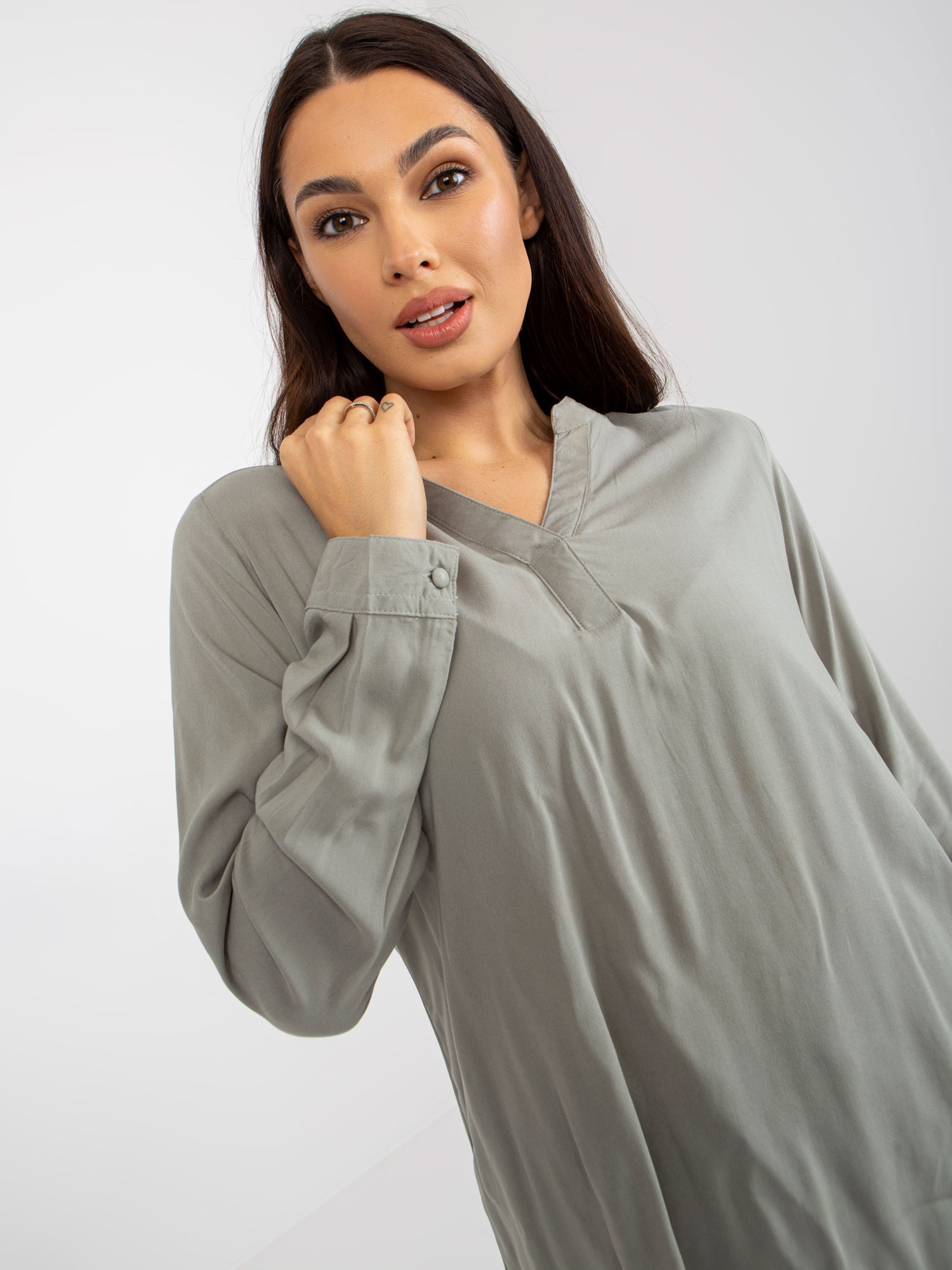 Blouse-D73761M11081A-khaki