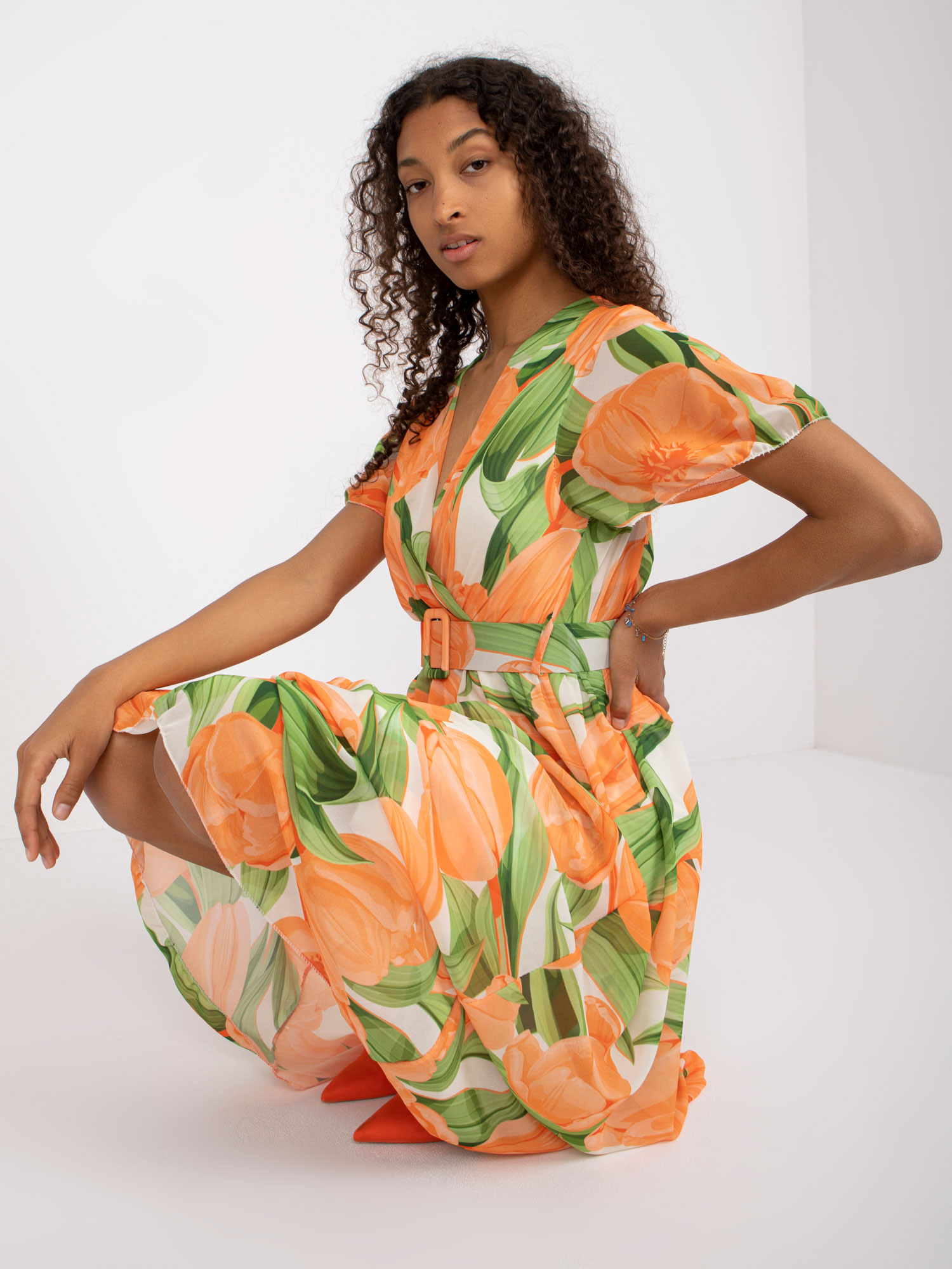 Dress-DHJ-SK-15967.54P-Orange