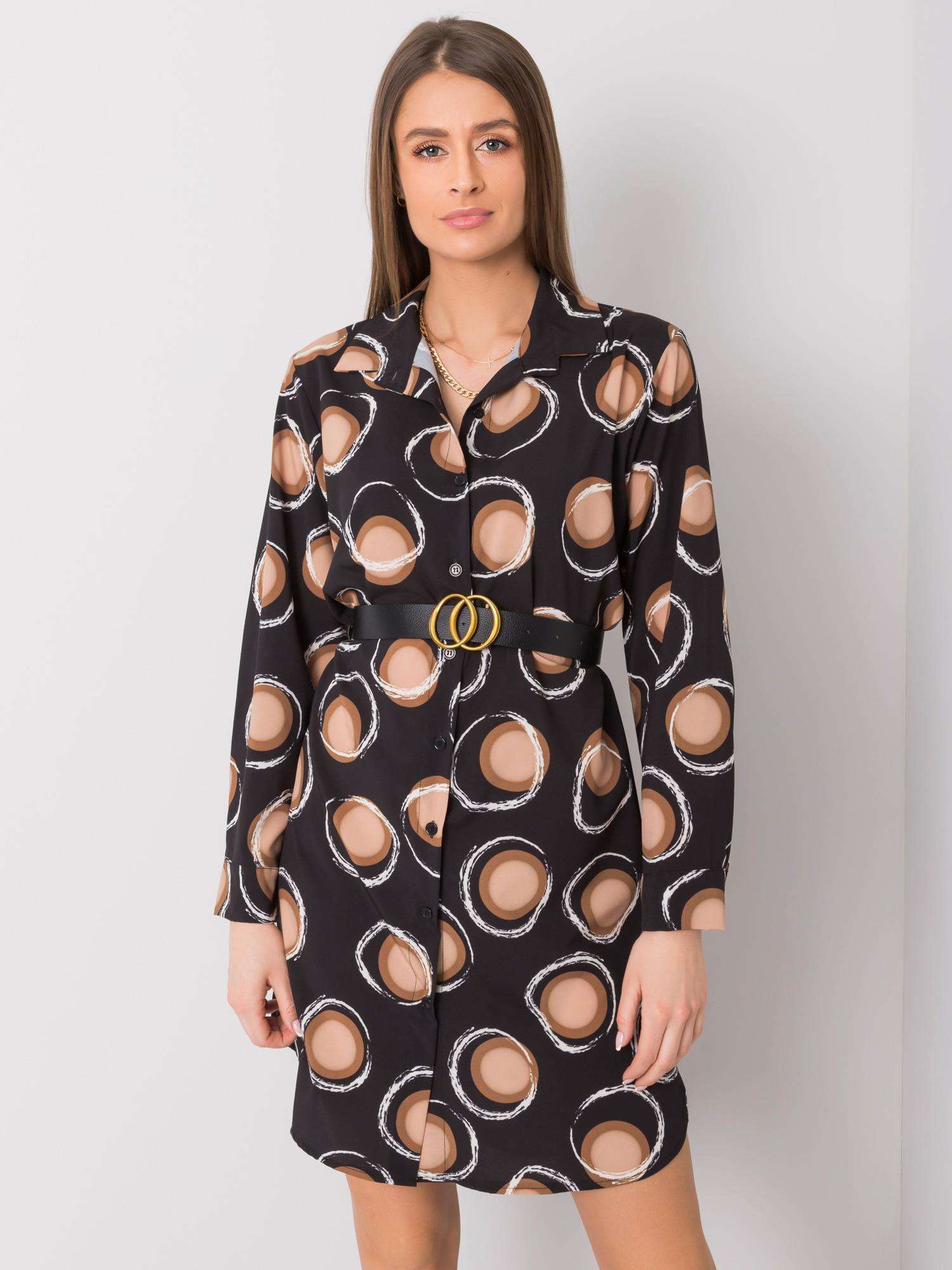 Dress-DHJ-SK-12765.11-black-beige