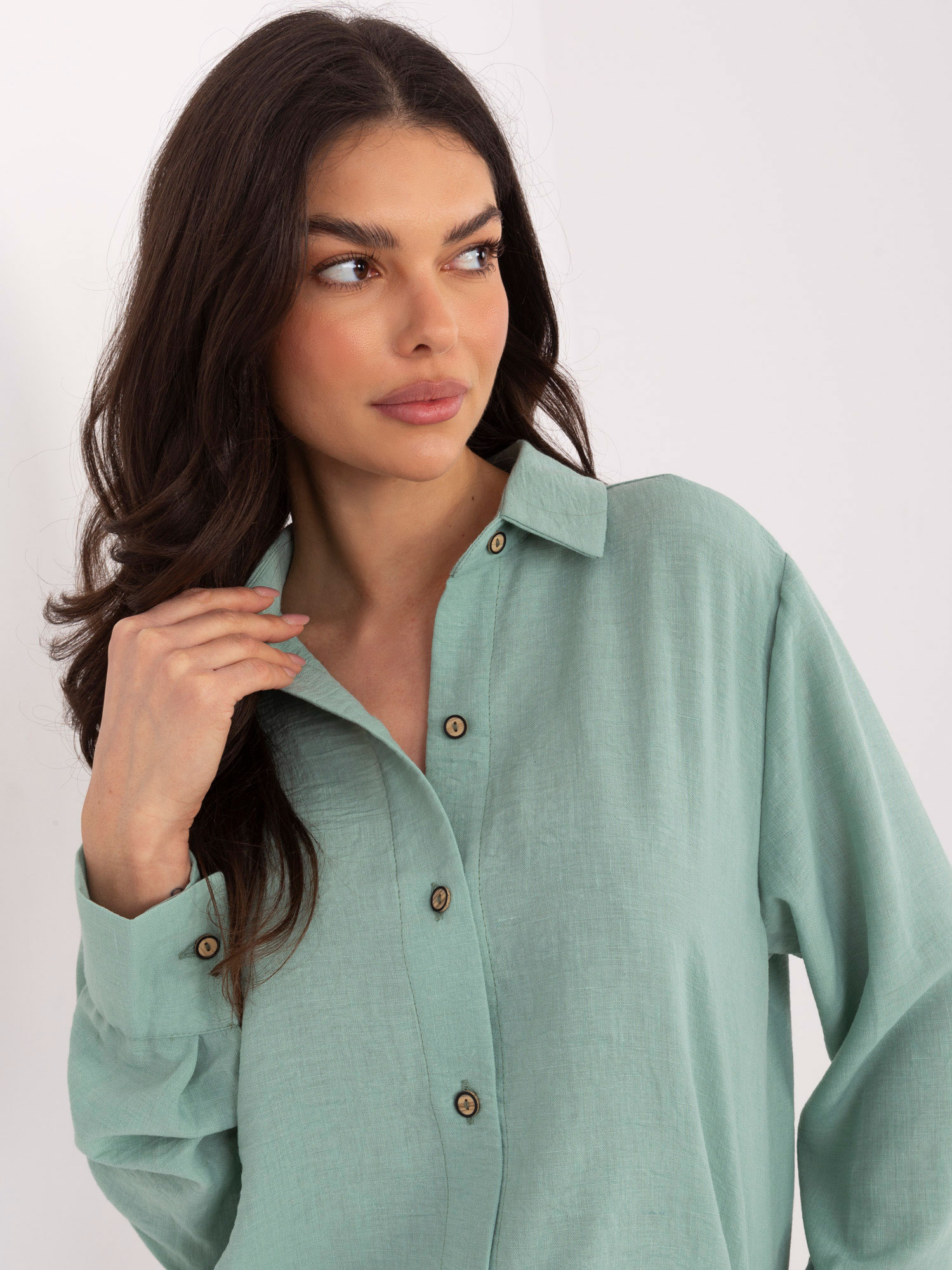 Дамска риза в цвят мента