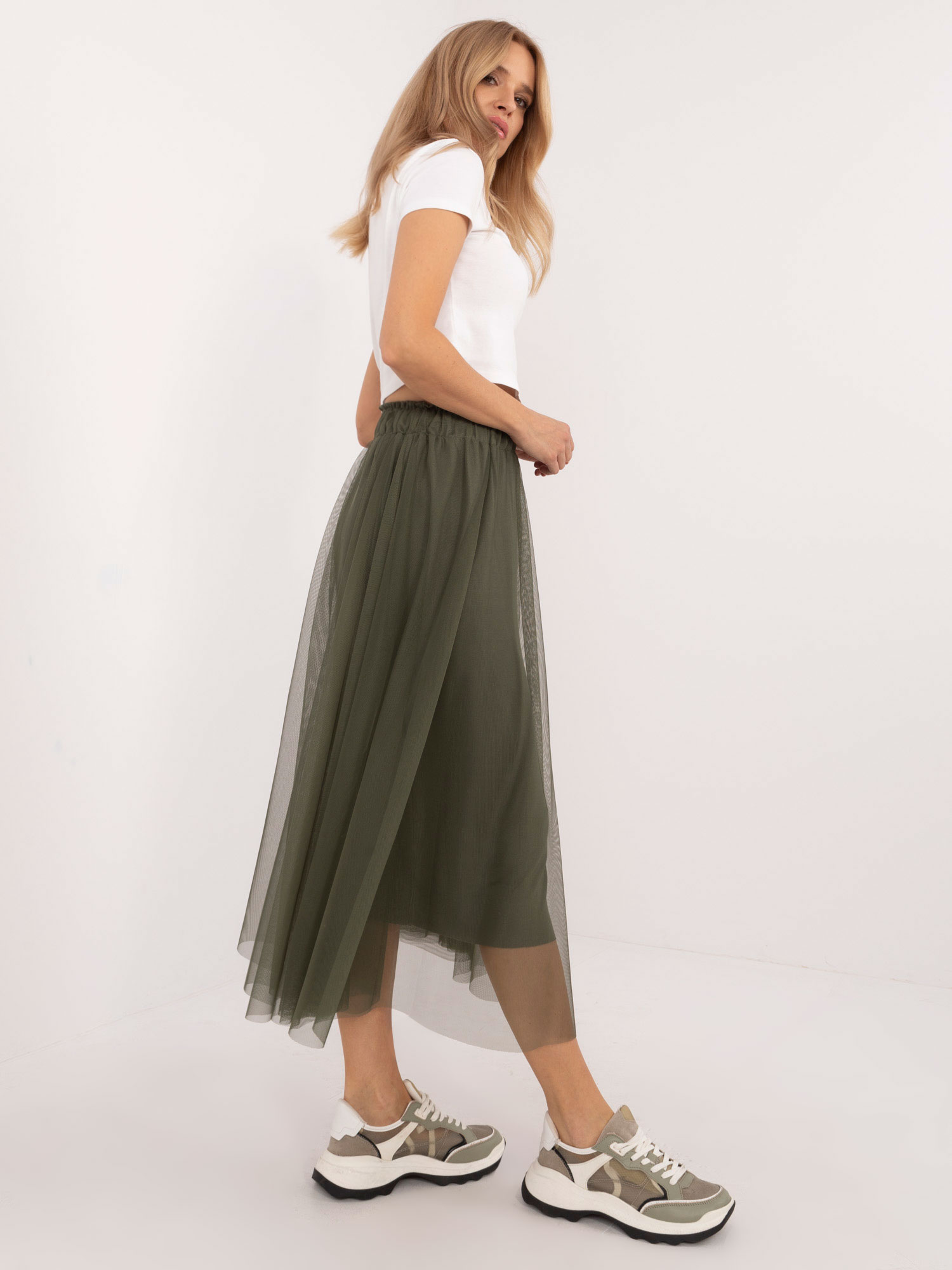 Skirt-DHJ-SD-19568.13X-khaki