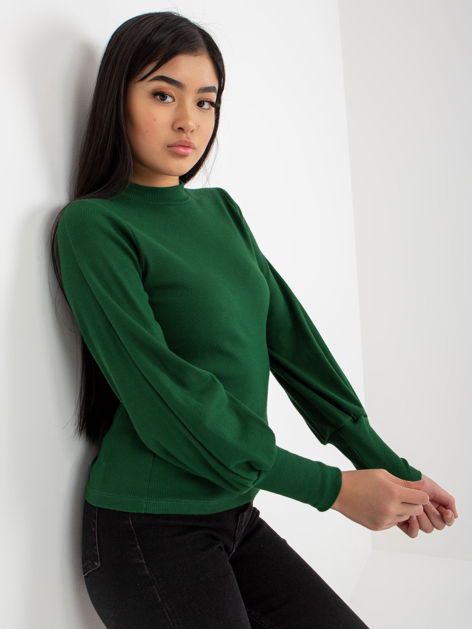 Blouse-RV-BZ-5223.15-dark green