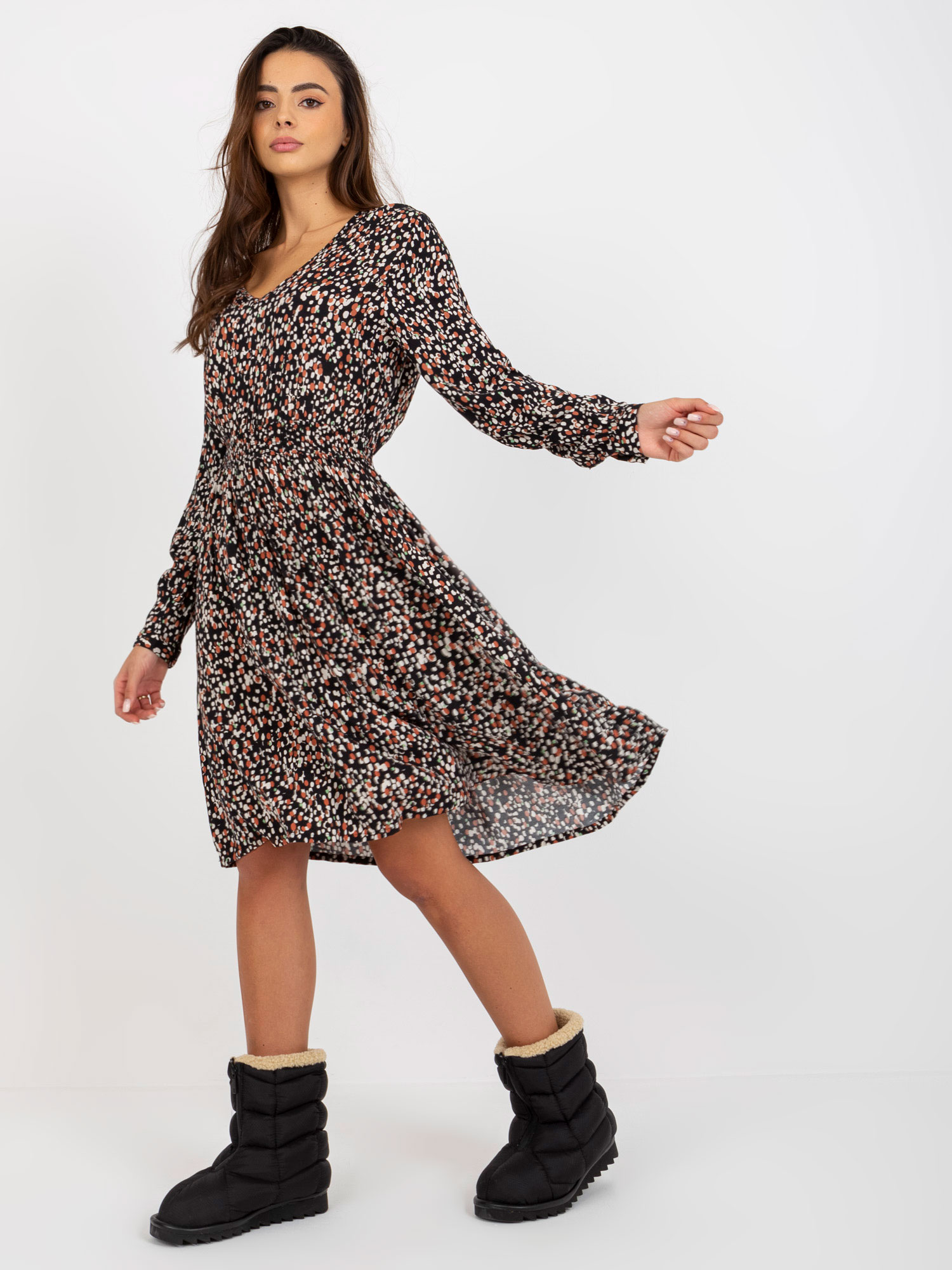 Dress-D73771M30365A-black-beige