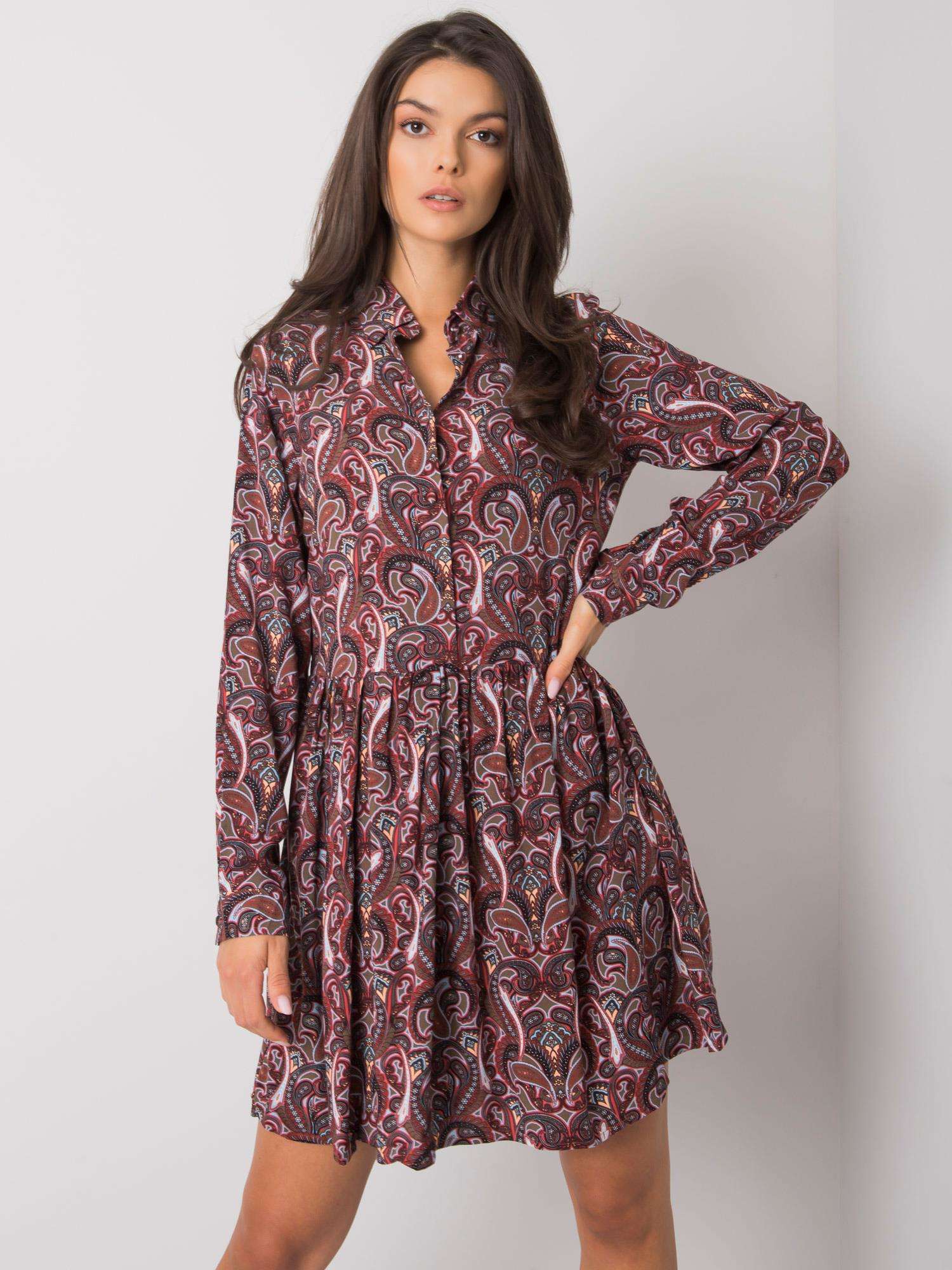 Dress-D73771M30227-dark brown