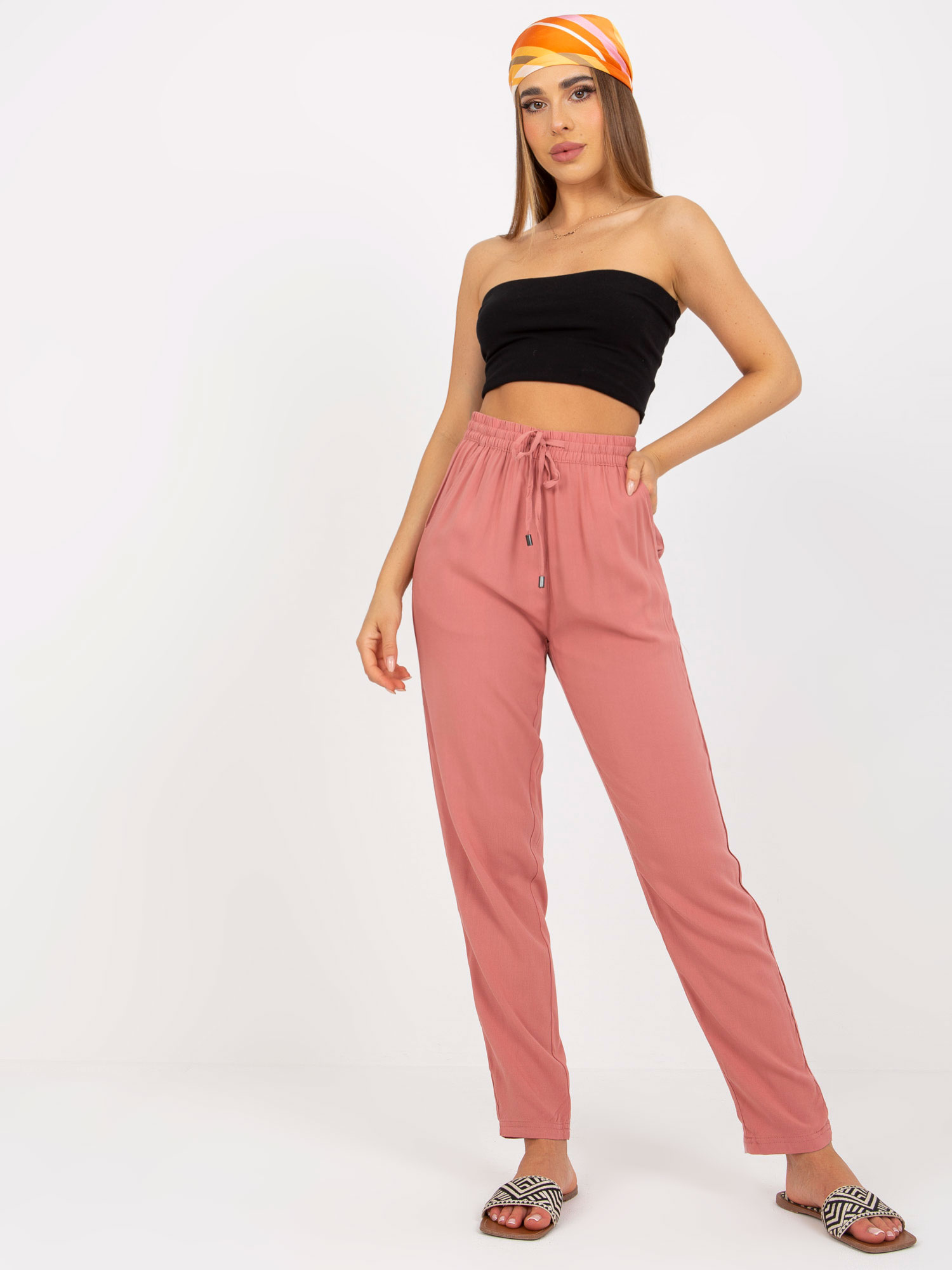 Pants-D73761M61869N-dark pink