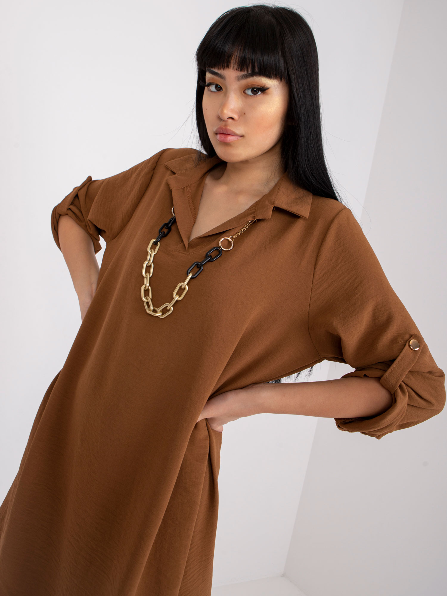 Dress-DHJ-SK-V2209.94-brown