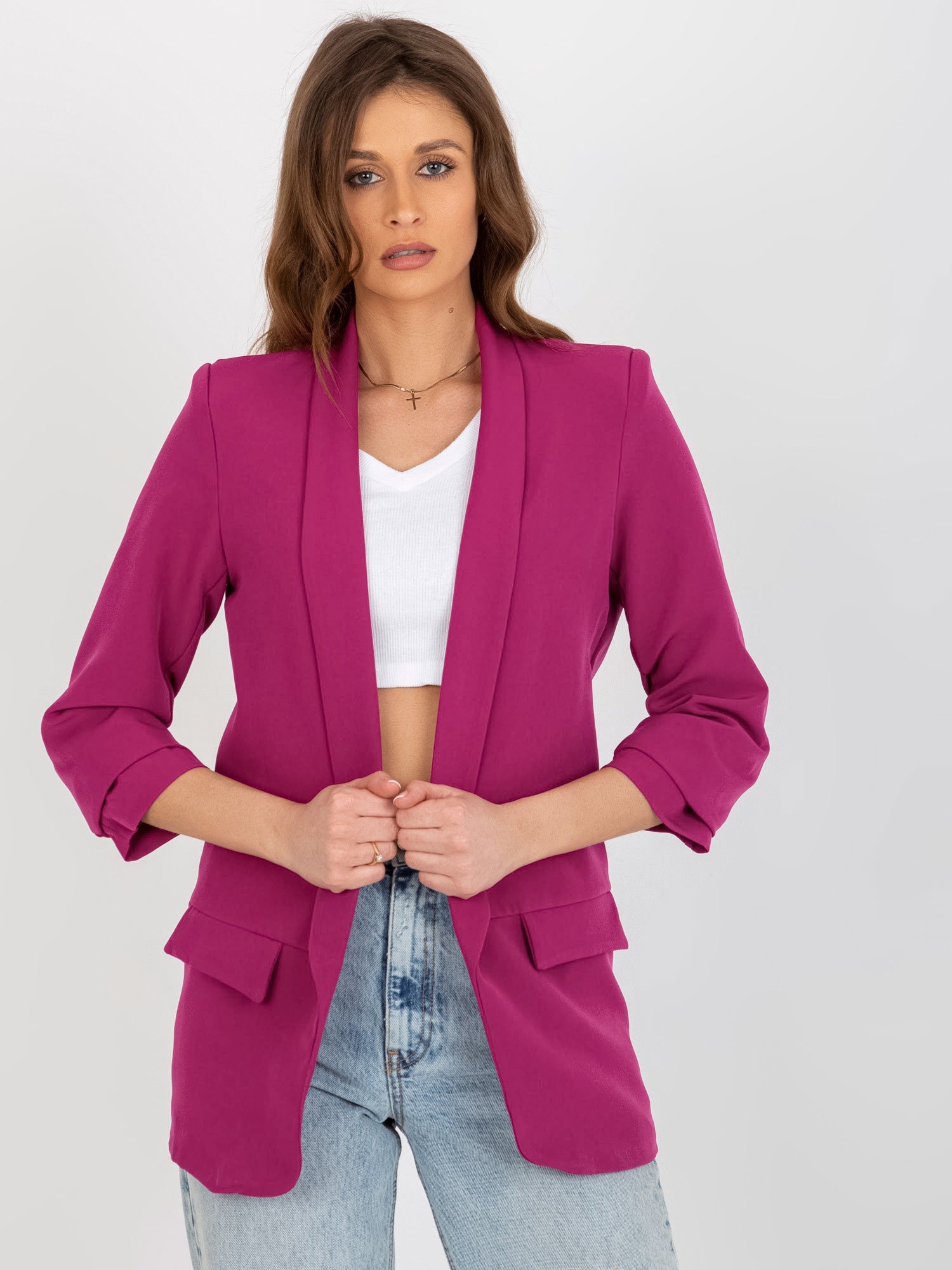 Blazer-DHJ-MA-7684.15P-Dark Fuchsia