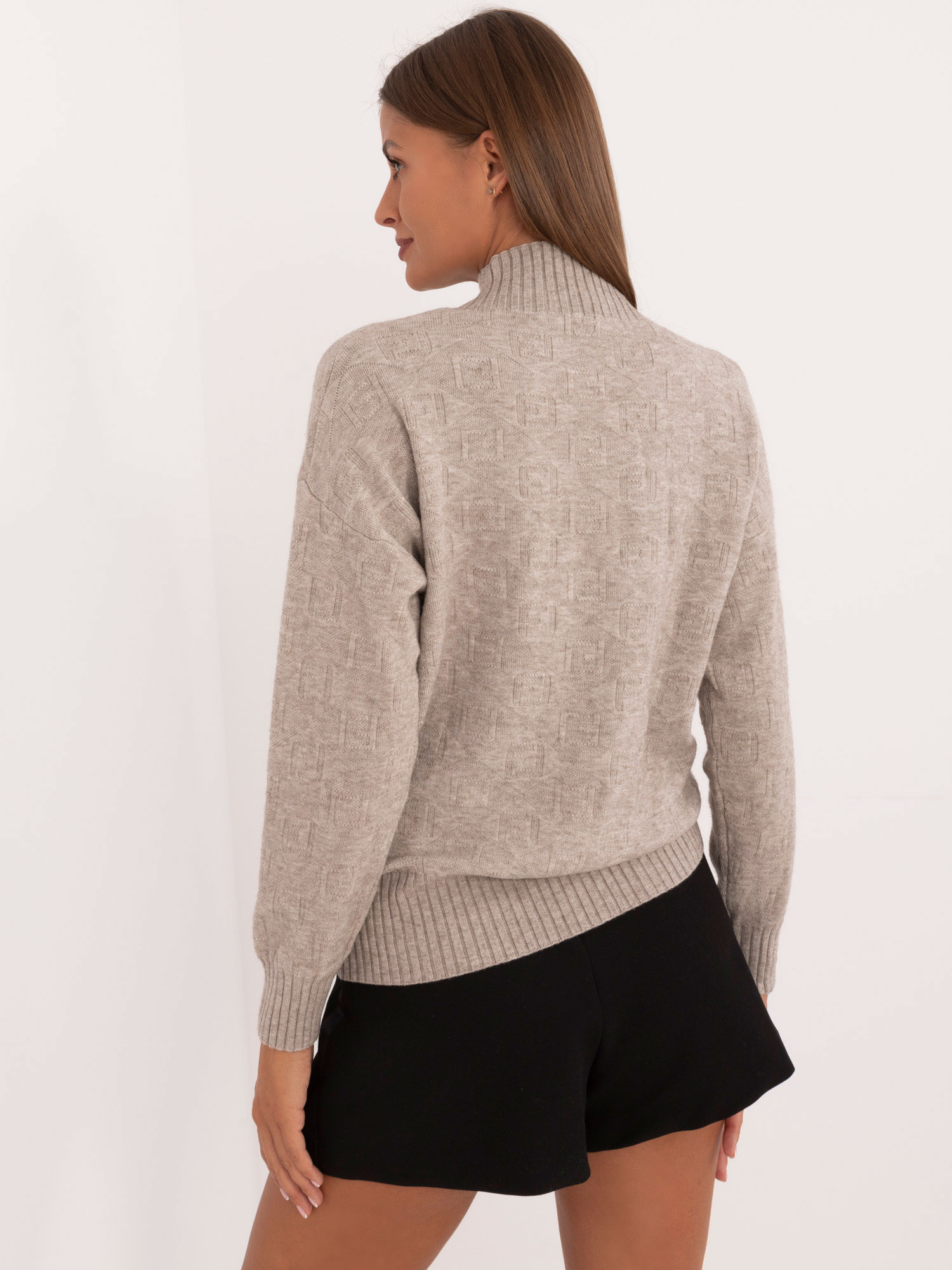 Dark beige turtleneck sweater