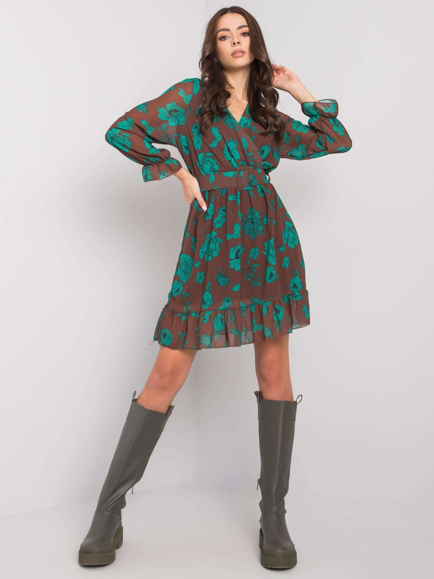 Dress-DHJ-SK-12220-3.51P-brown