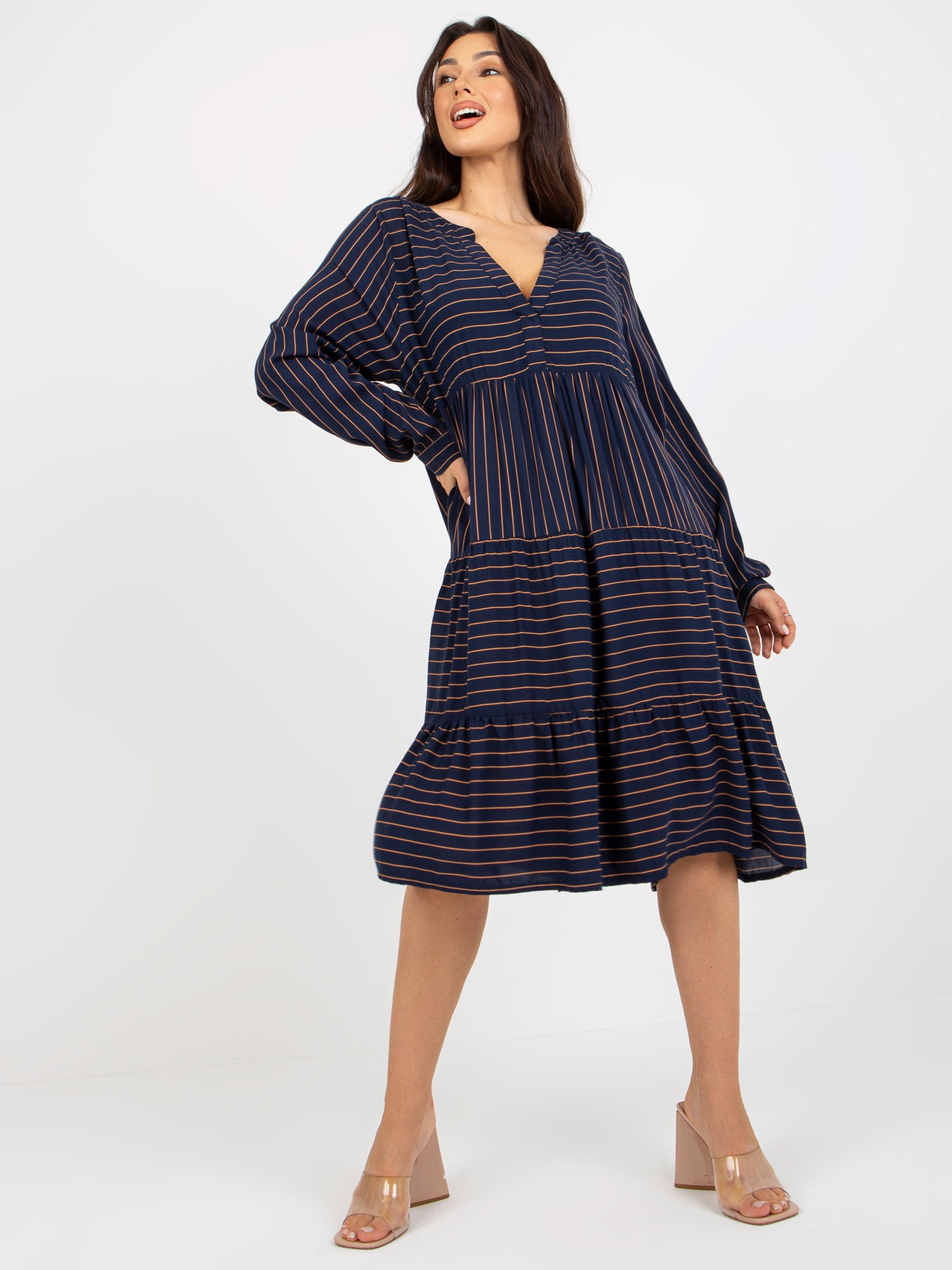 Dress-D73771M30361A2-navy blue