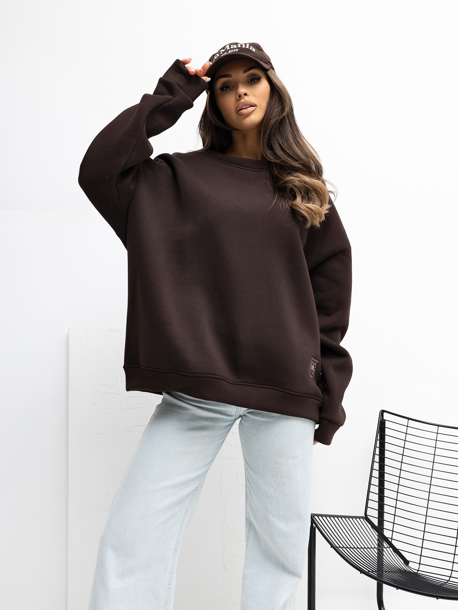 Sweatshirt-RV-BL-A1038.01P-dark brown