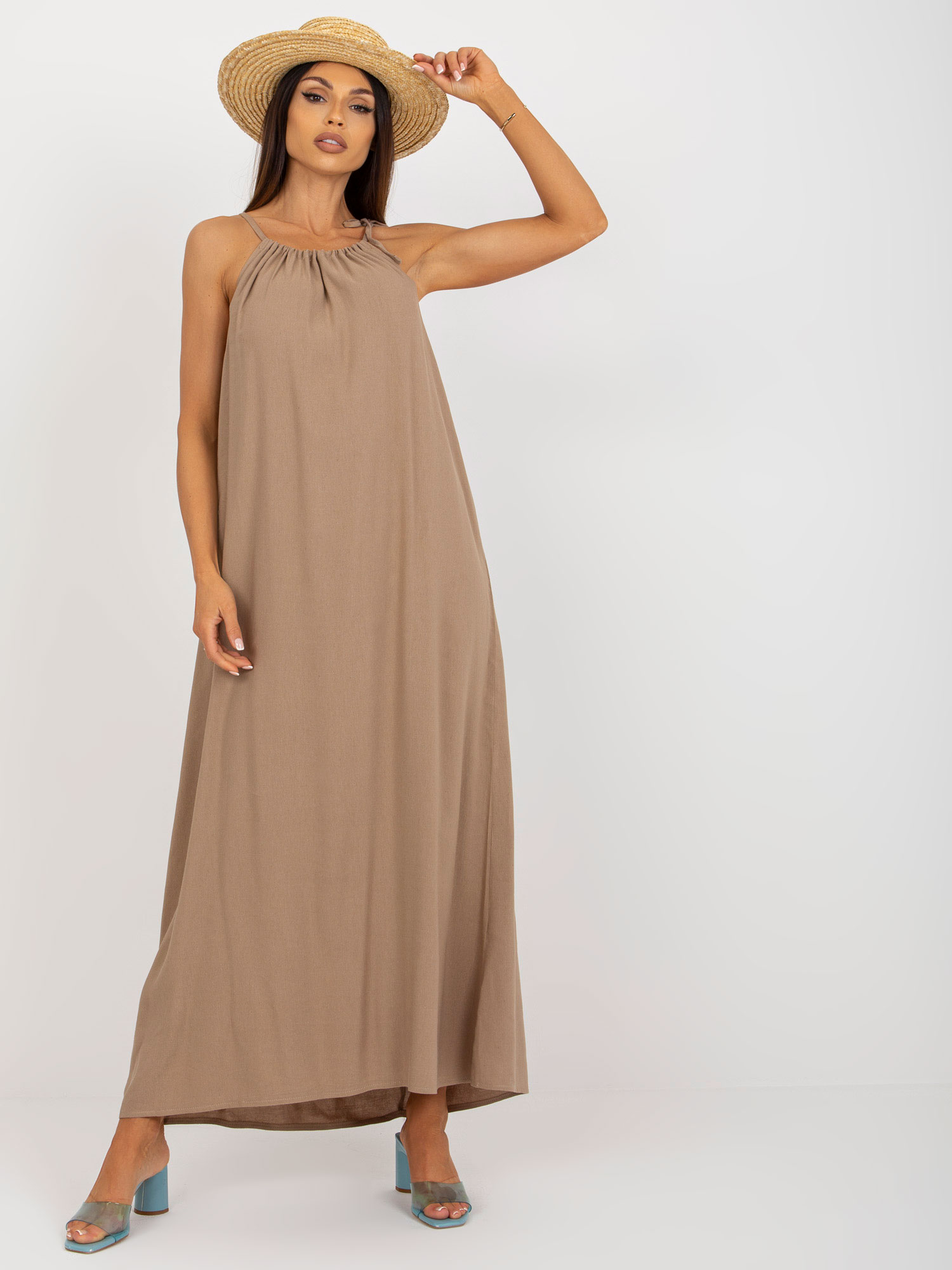 Dress-TW-SK-BE-203D.38P-dark beige