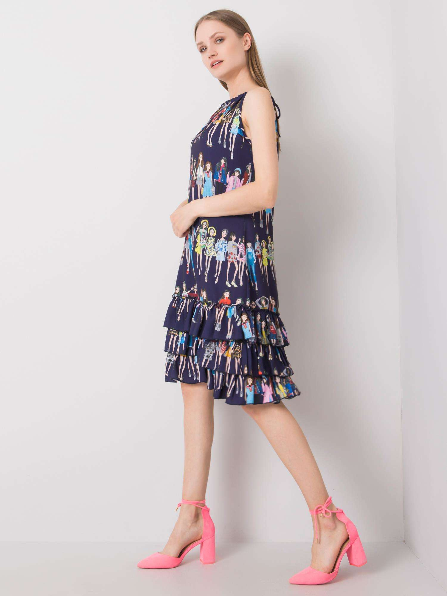 Dress-CHA-SK-0834.90P-navy blue
