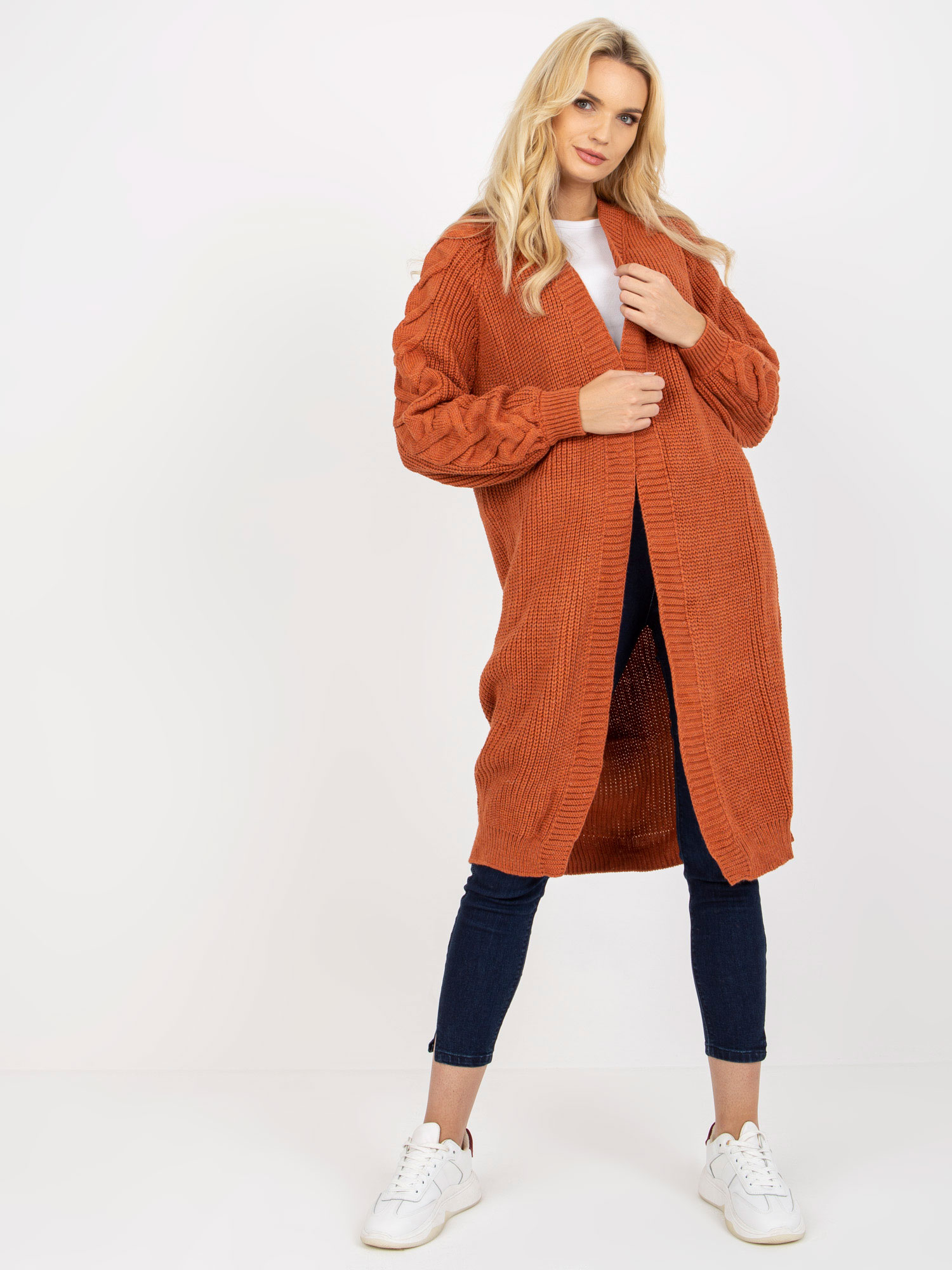 Cardigan-LO-SW-LK-3001.82P-Dark Orange