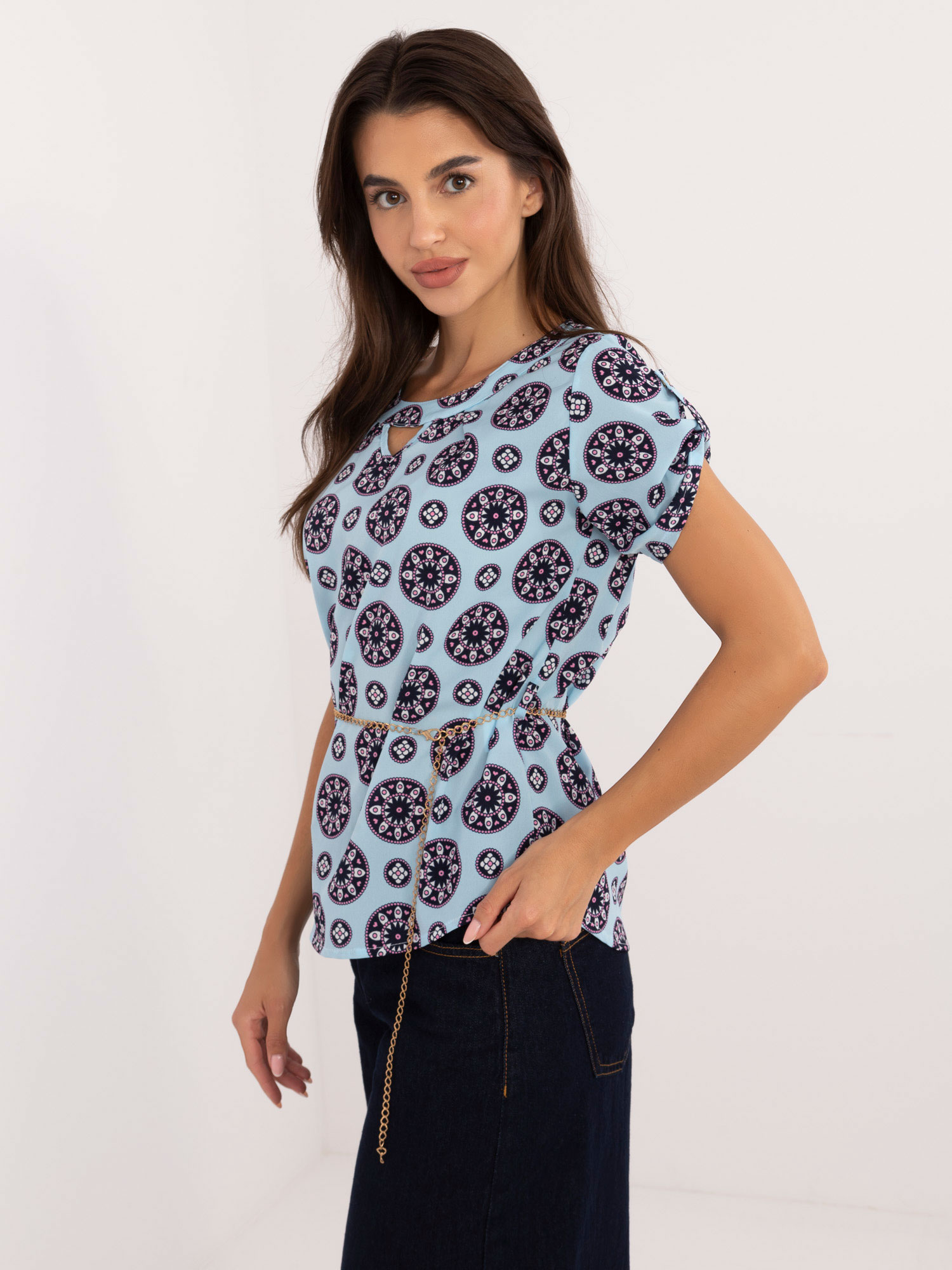 Blouse-LK-BZ-505775.00-light blue